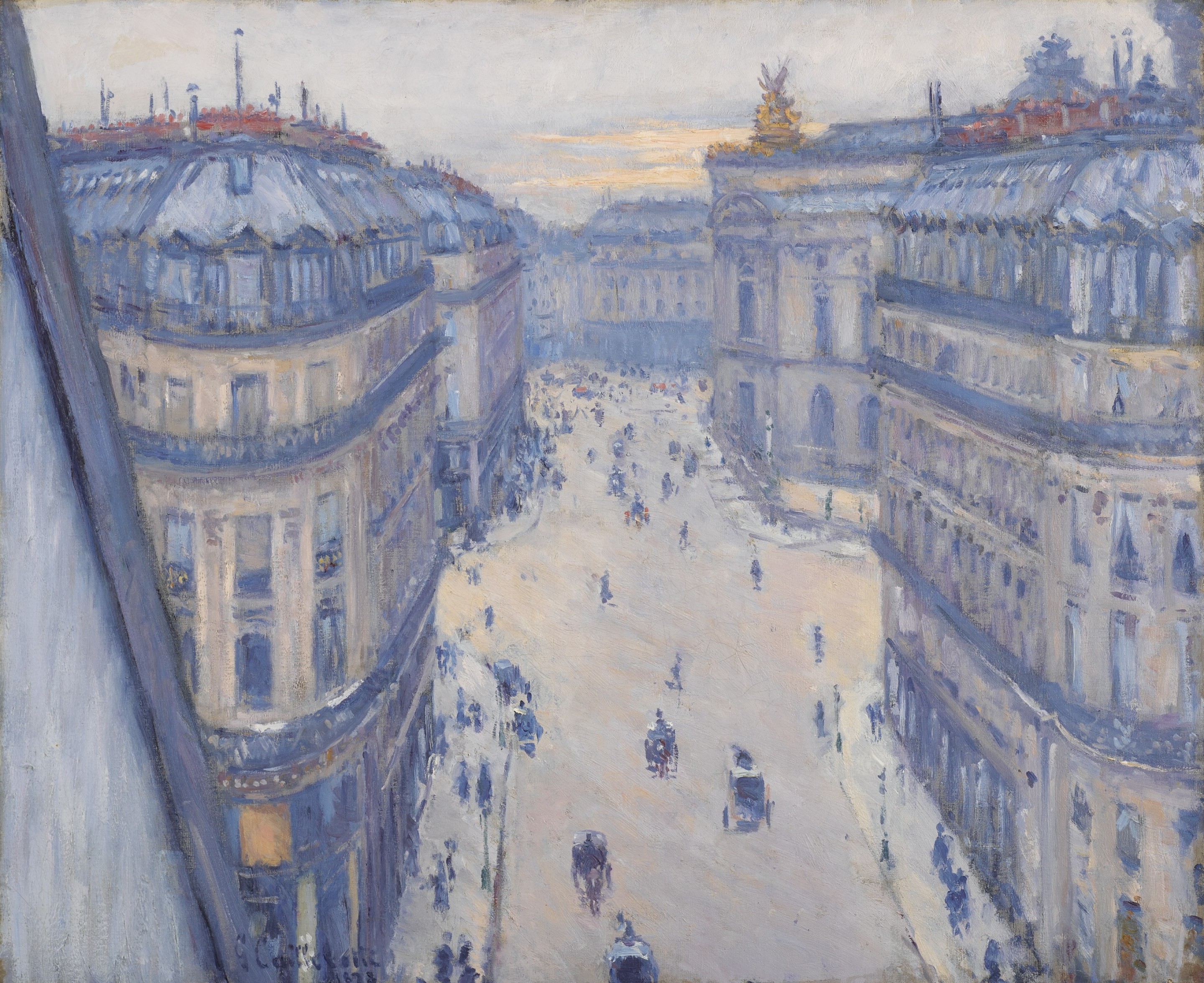 Улица Галеви, вид с шестого этажа (Rue Halévy, View from the Sixth Floor) by Гюстав Кайботт - 1878 - 59,5 x 73 см 