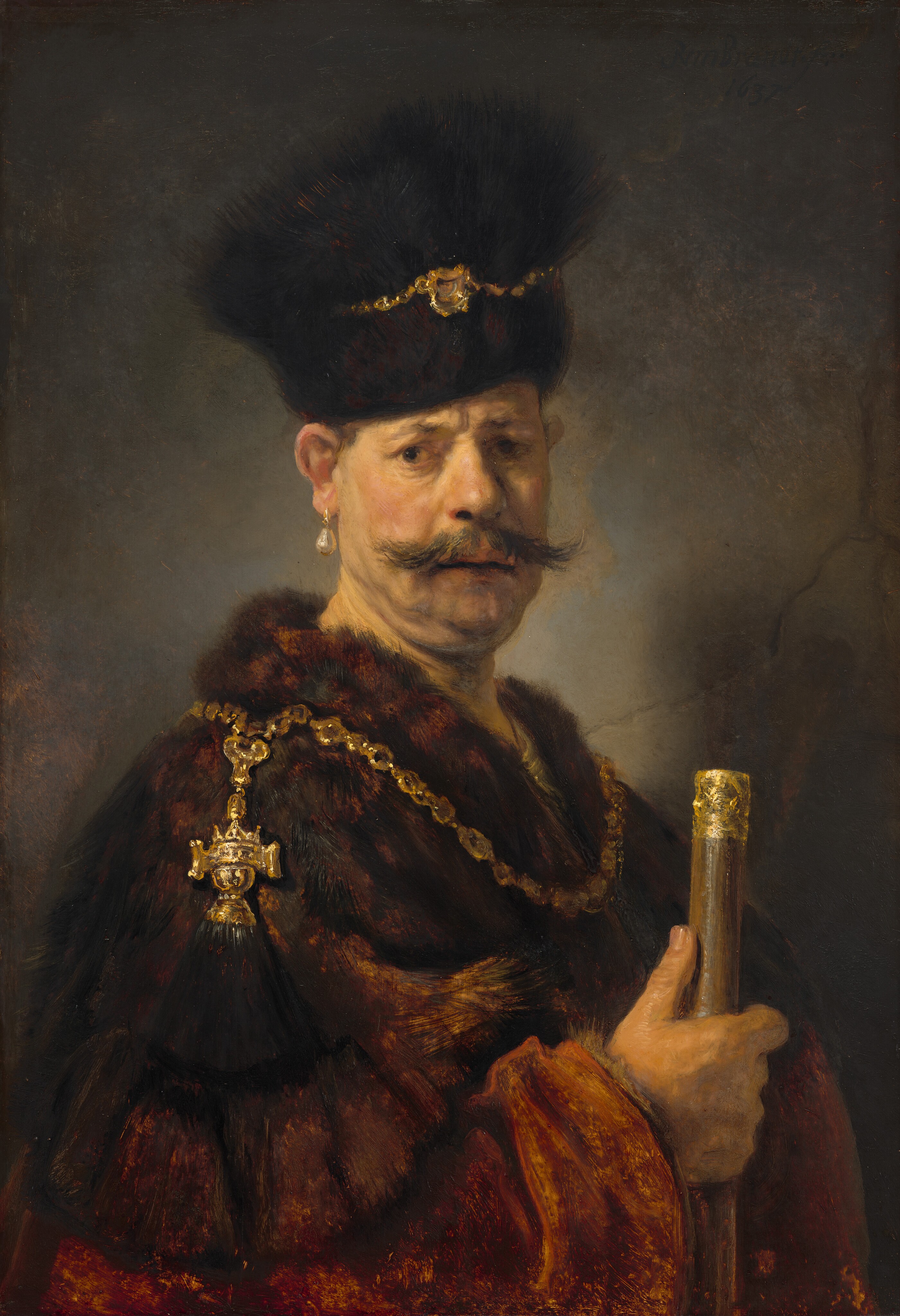 Polonyalı Bir Asilzade (orig. "A Polish Nobleman") by Rembrandt van Rijn - 1637 - 96.8 x 66 cm 