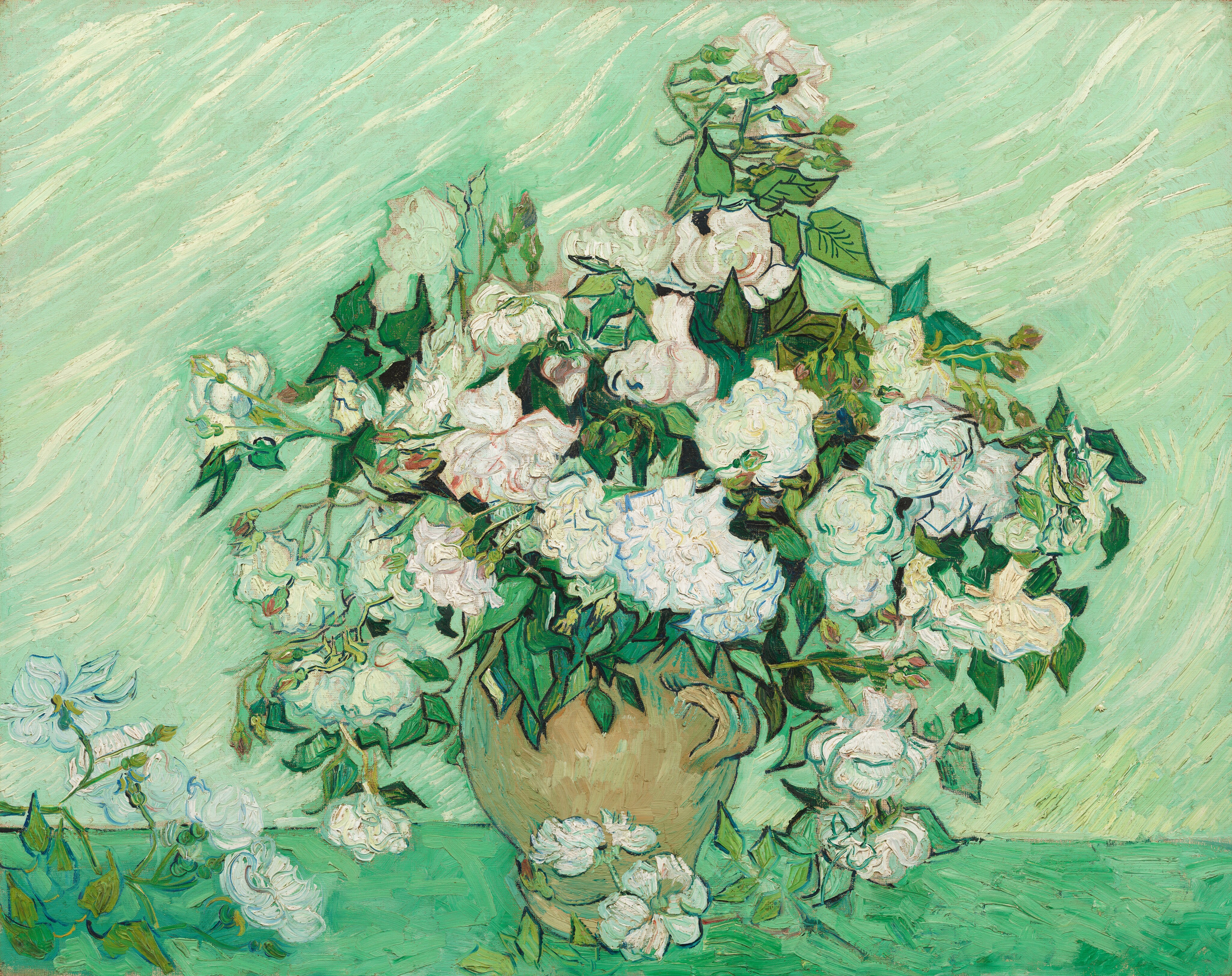 Roses by Vincent van Gogh - 1890 - 71 x 90 cm National Gallery of Art