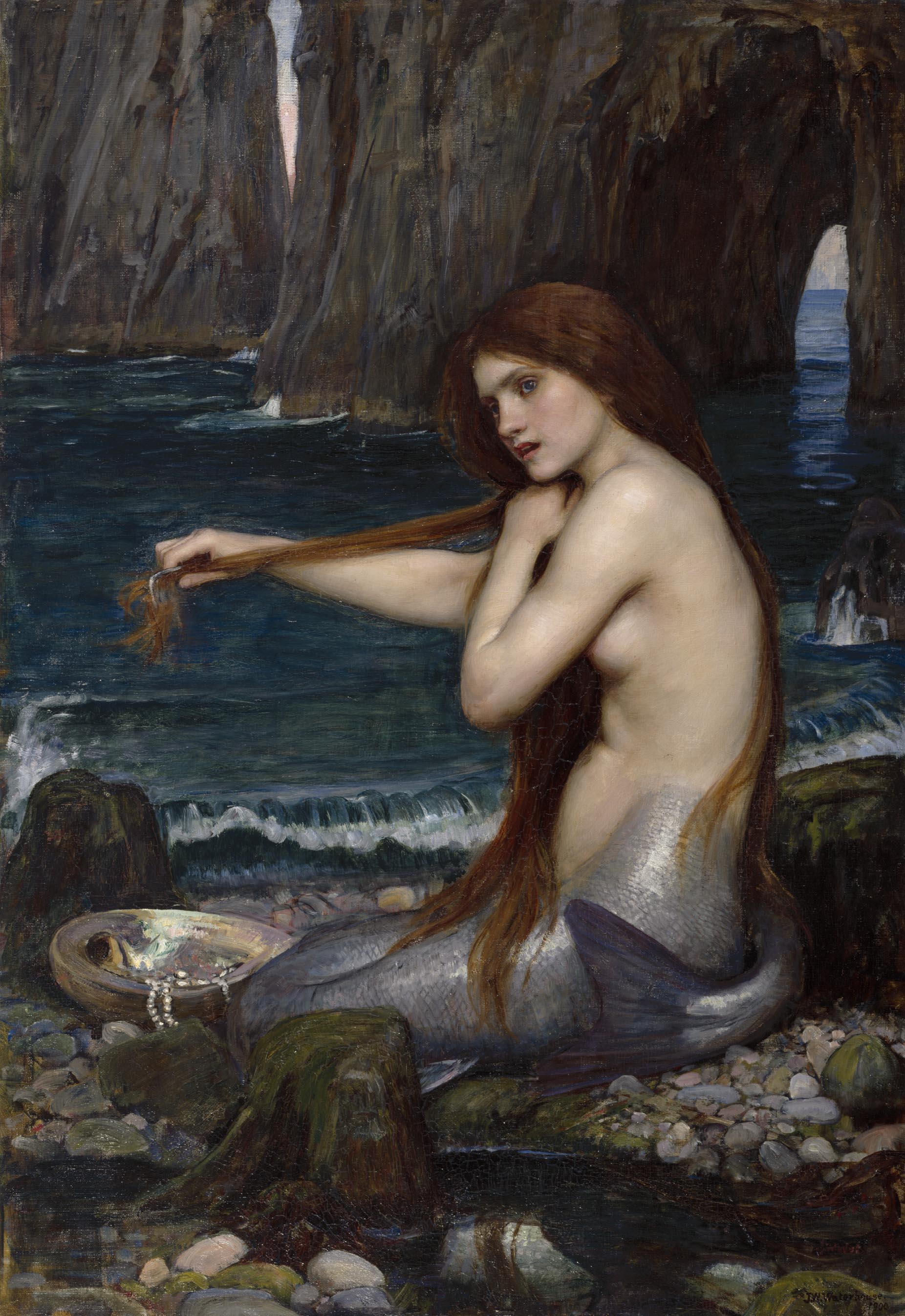 인어(A Mermaid) by John William Waterhouse - 1900 - 96.5 x 66.6 cm 