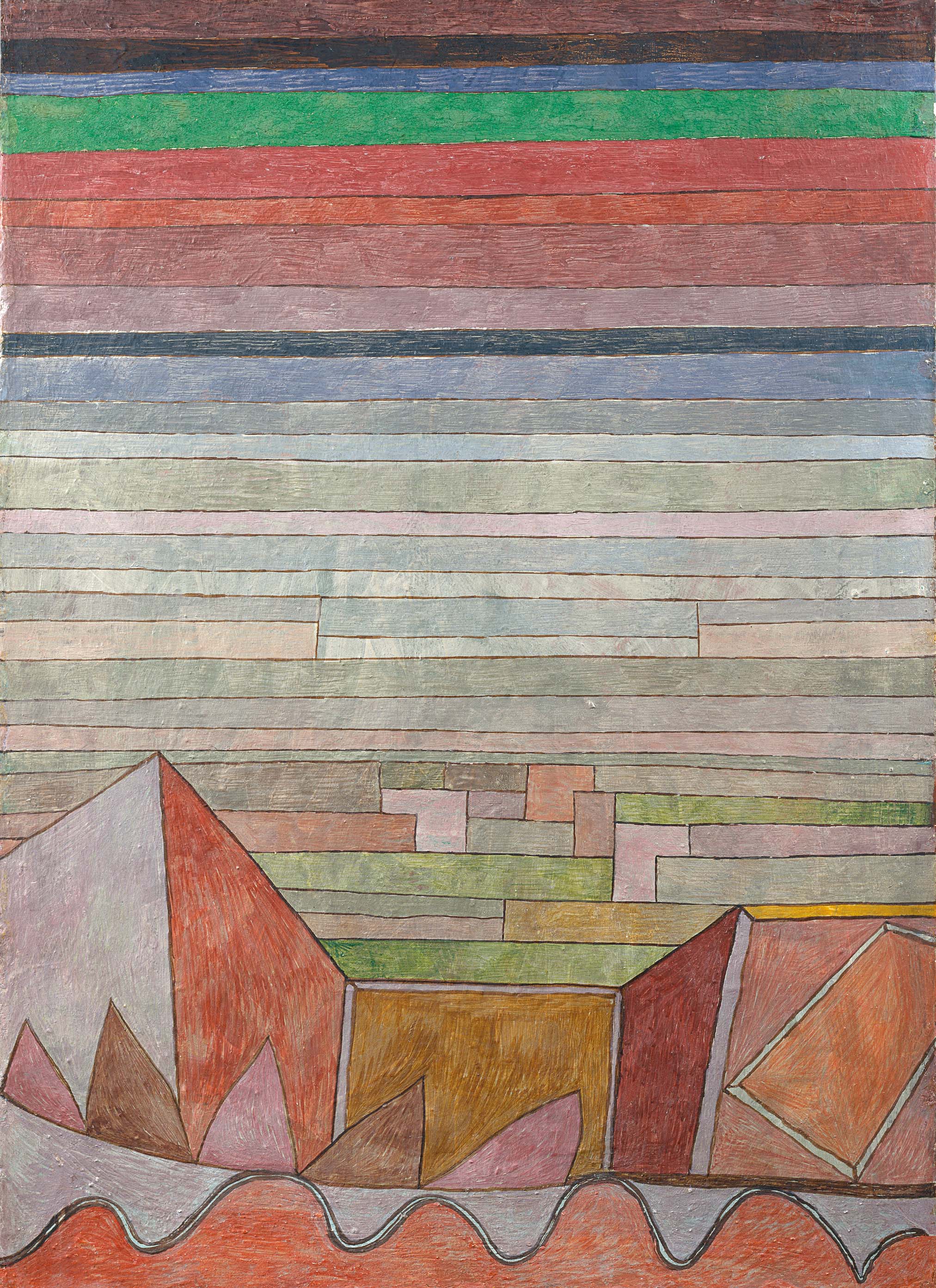 منظر على الريف الخصب by Paul Klee - 1932 م - 48.5 في 34.5 سم 