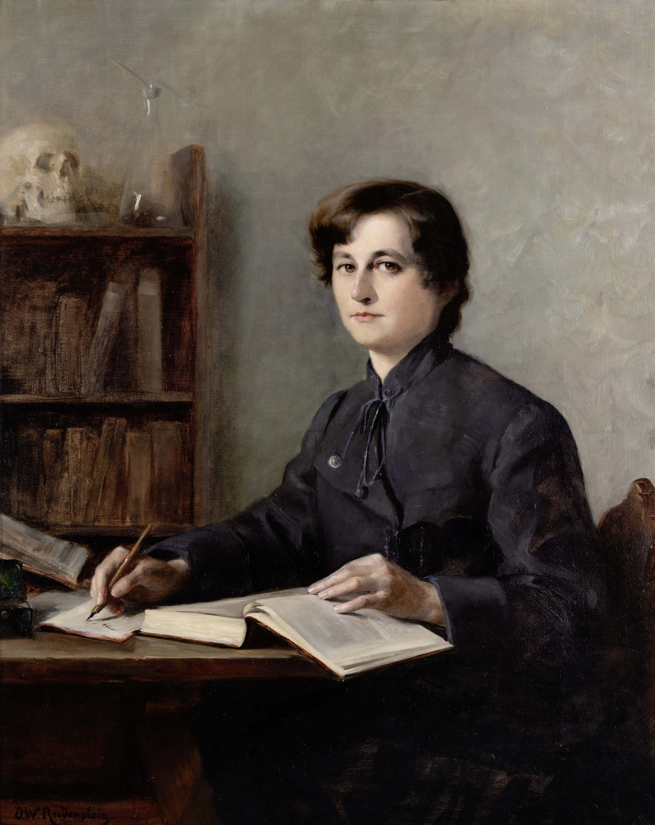 医師エリザベス・ヴィンターハルターの肖像 by Ottilie W. Roederstein - 1887〜1888年 - 102.1 x 82 cm 