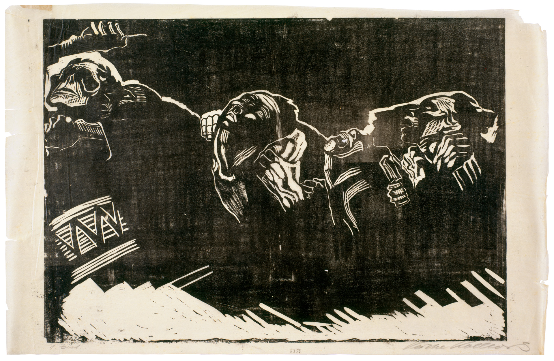 志願兵 by Käthe Kollwitz - 1921-22年 - 34.9 x 49.5 cm 
