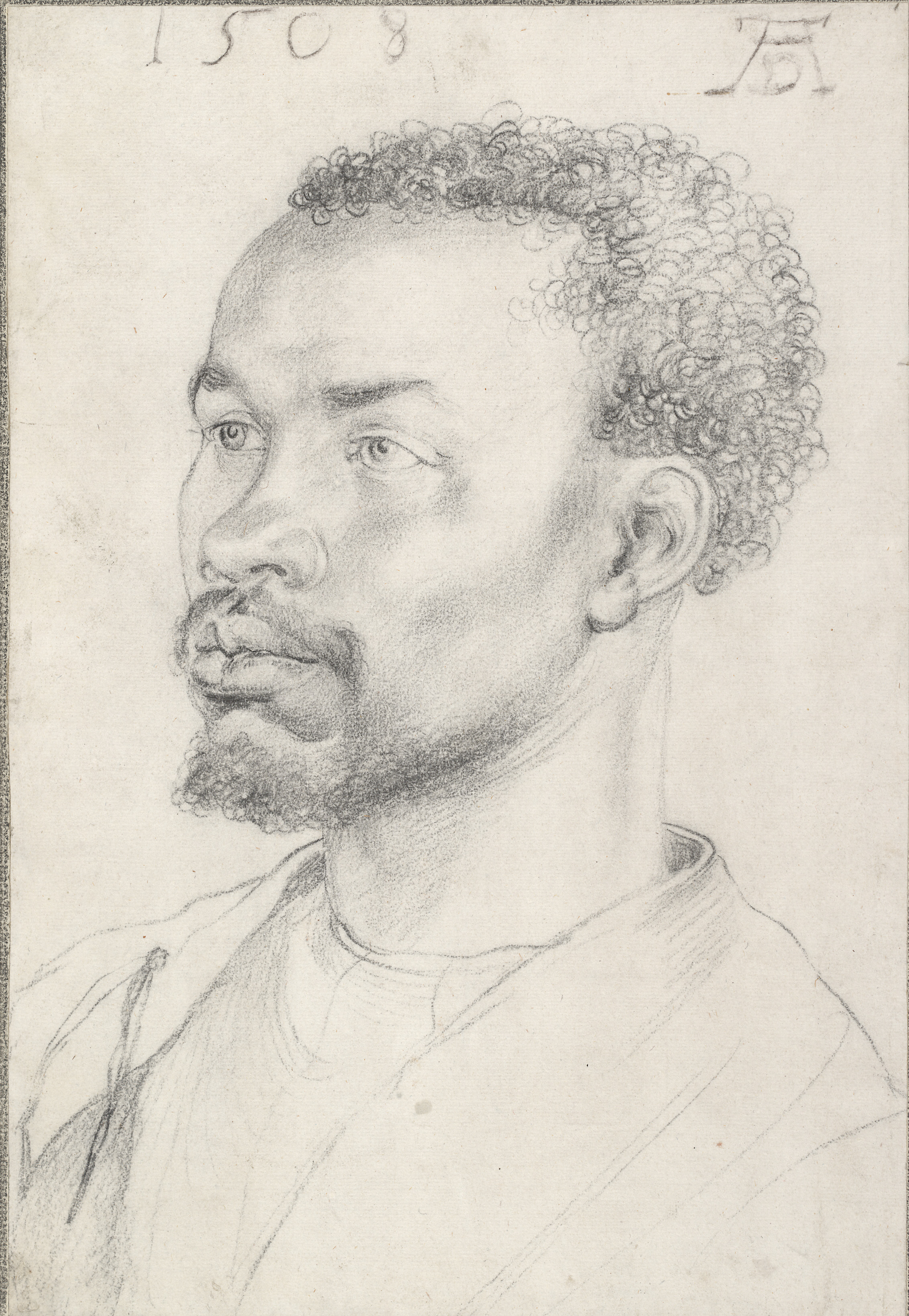 Portrét Afričana by Albrecht Dürer - 1508 - 31.8 × 21.7 cm 