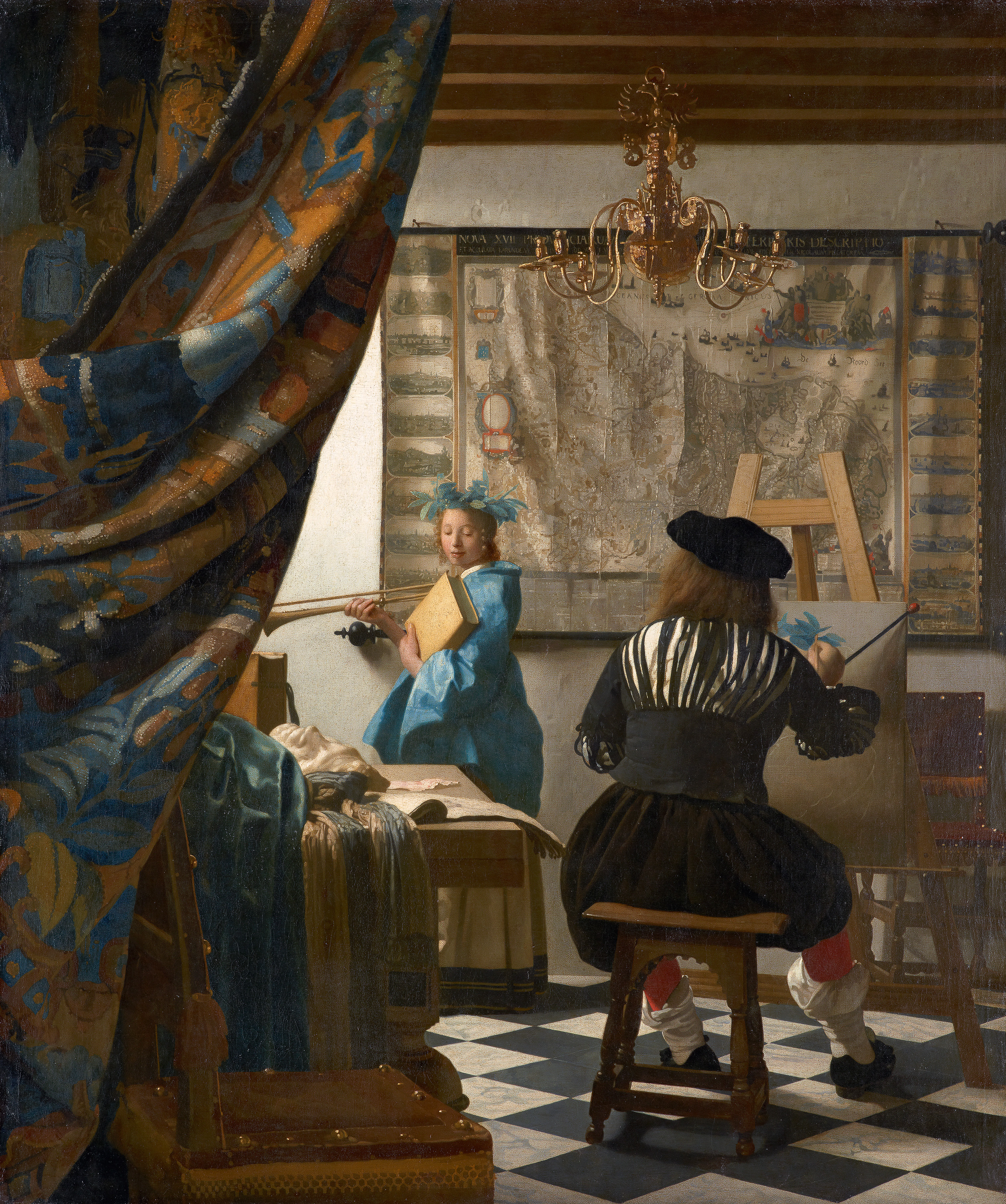 Die Kunst des Malens by Johannes Vermeer - ca. 1666/68 - 120 x 100 cm Kunsthistorisches Museum