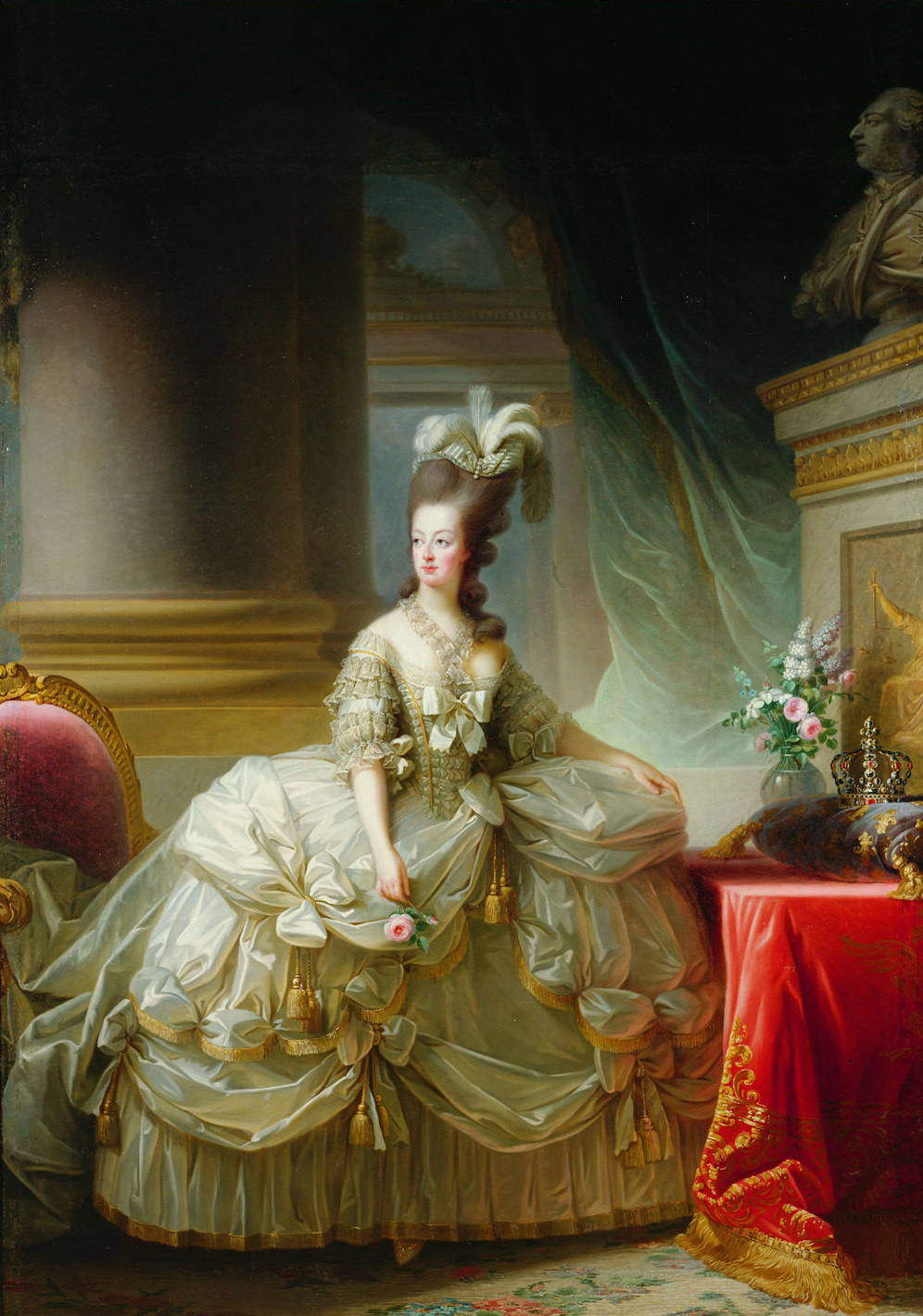 फ्रांस की रानी, आर्चडचेस मैरी एंटोनेट by Élisabeth Vigee Le Brun - १७७८ - २७६ x १९३.५ से.मी. 