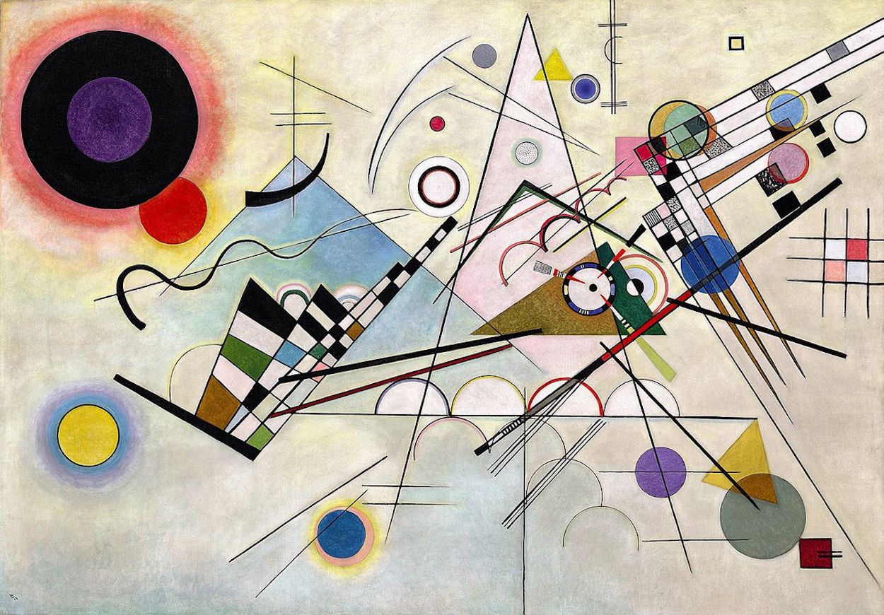 Composition 8 by Wassily Kandinsky - 1923 - 140 cm x 201 cm Solomon R. Guggenheim Museum