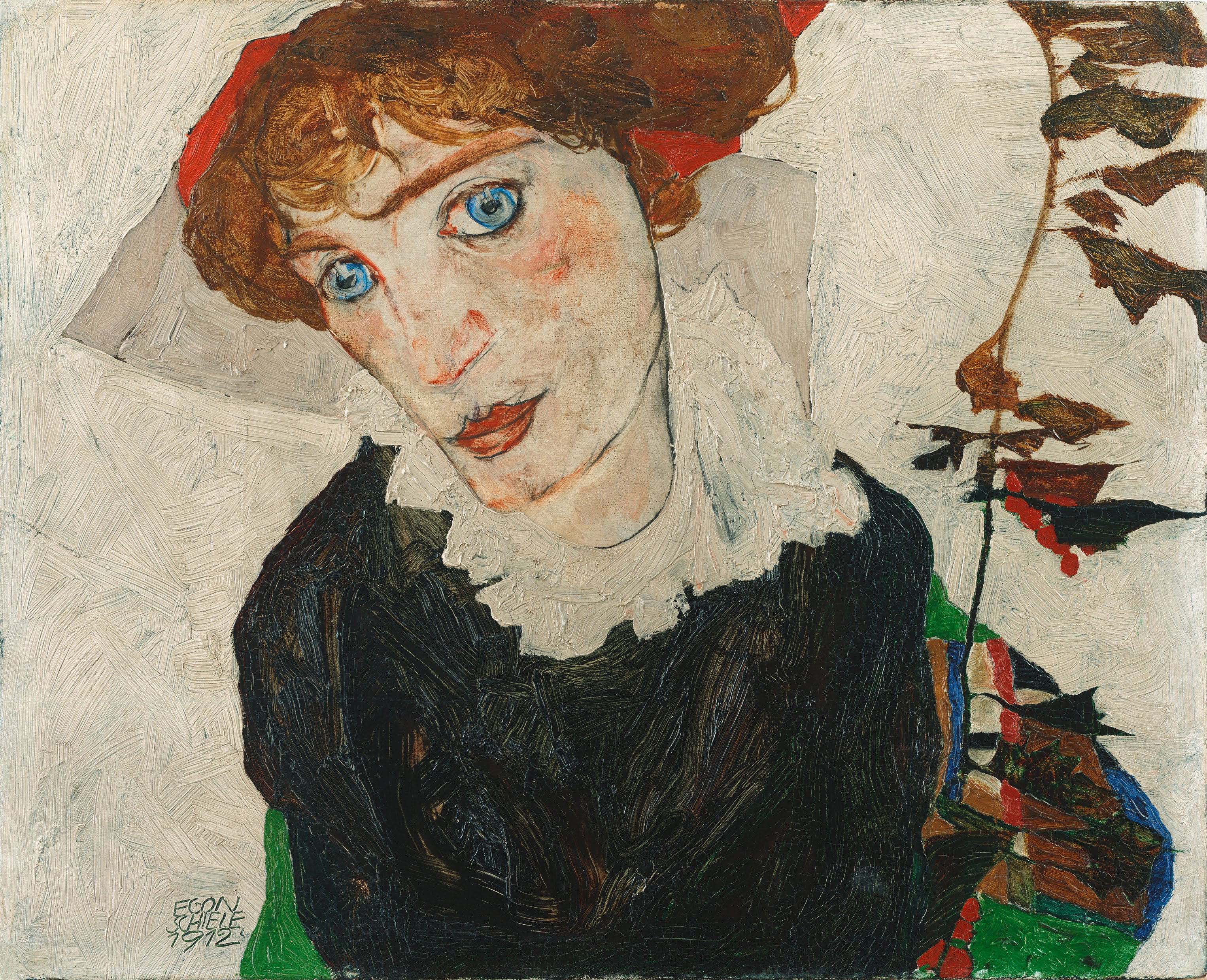 沃利·纽齐尔 by 埃贡 席勒 - 1912 - 32 x 39.8 cm 利奥波德博物馆