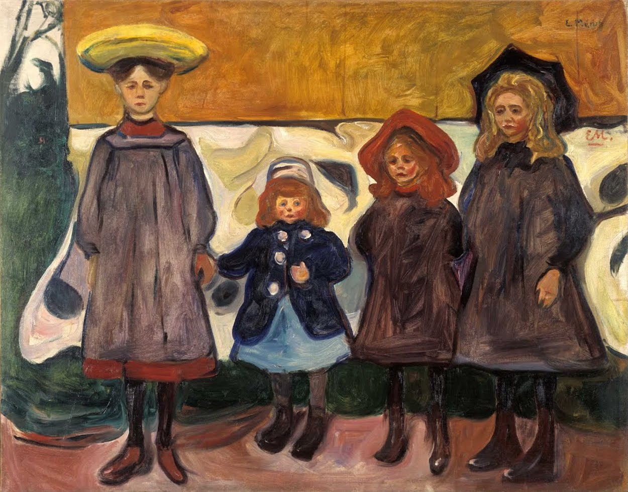 Patru fete în Åsgårdstrand by Edvard Munch - 1903 - 111 x 87 cm 