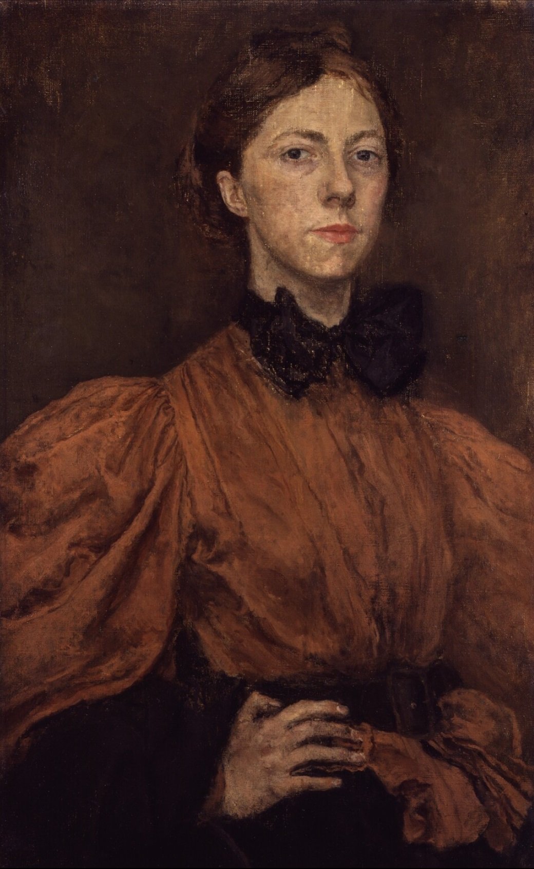 Self-portrait by Gwen John - circa 1900 - 61 x 37,8 cm National Portrait Gallery