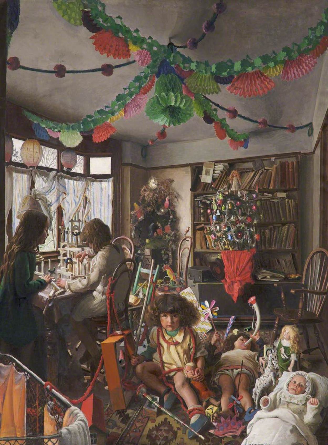 The Day after Christmas by Mark Lancelot Symons - c. 1931 - 91 x 68 cm Bury Art Museum