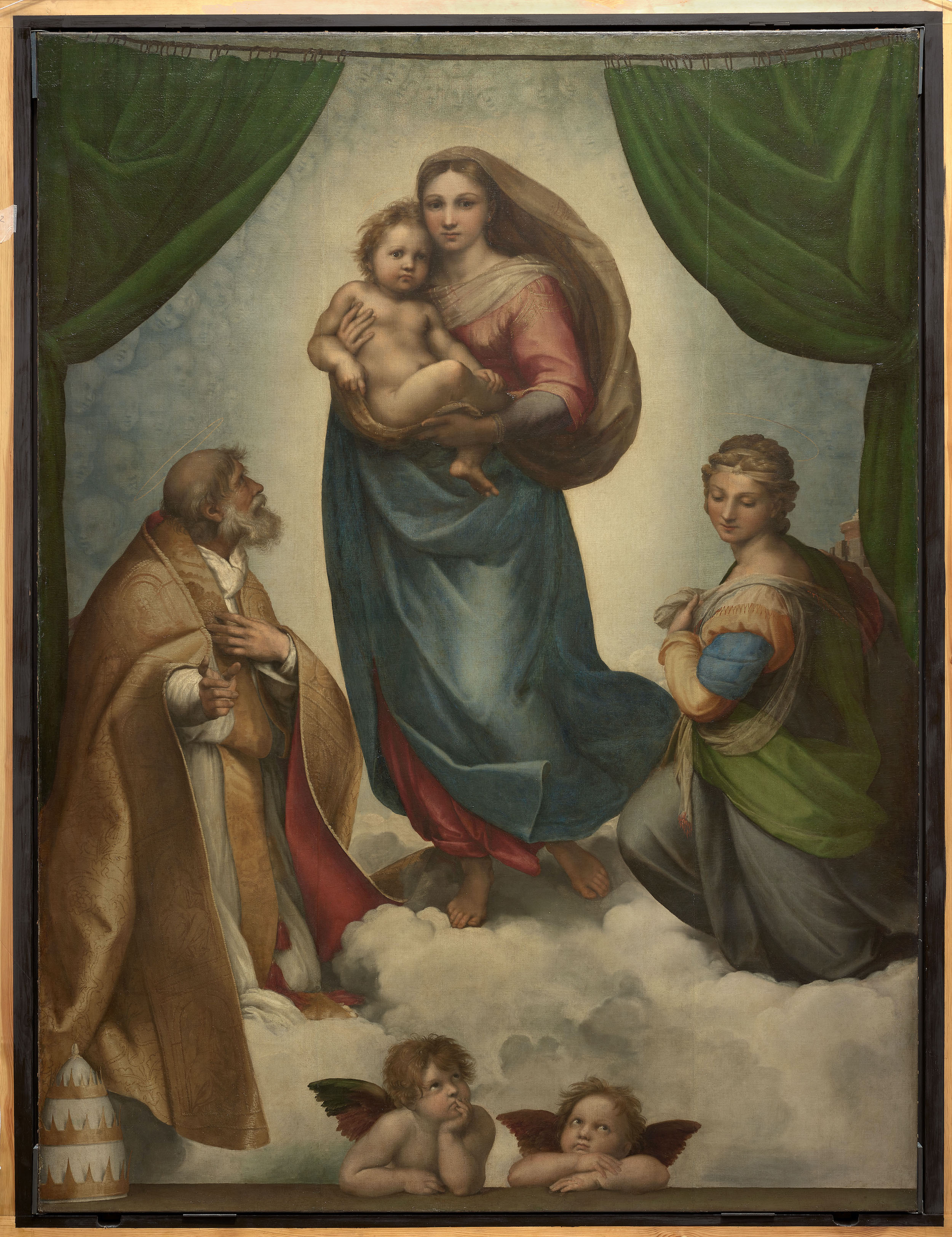 Sistine Madonna by Raphael Santi - 1512-1513 - 201 x 269.5 cm Staatliche Kunstsammlungen Dresden