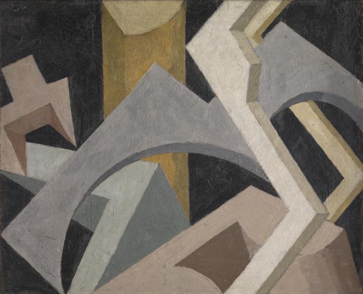抽象構圖 by Jessica Dismorr - 約 1917 年 - 41.3 × 50.8 釐米 