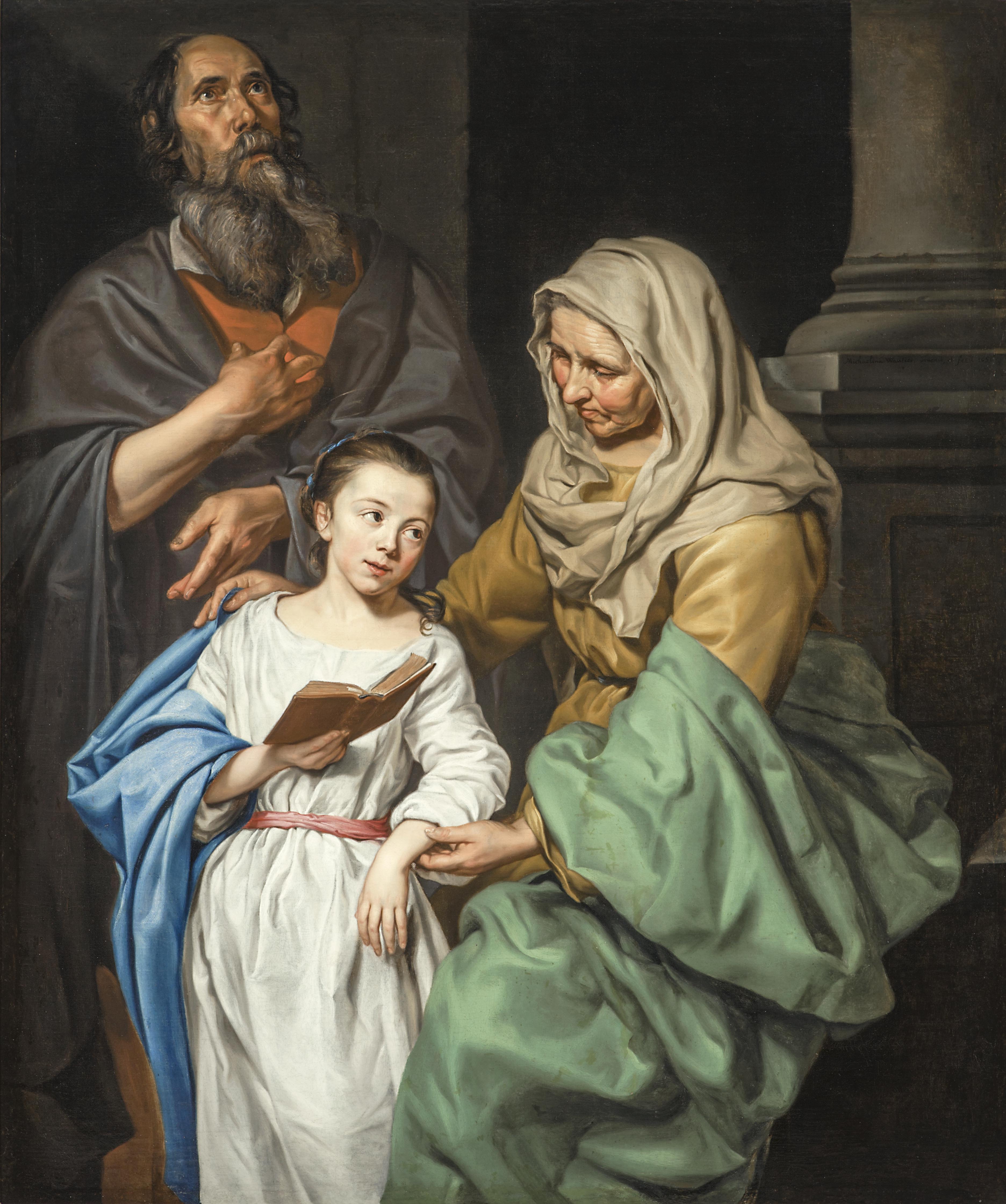 Meryem Ananın Eğitimi by Michaelina Wautier - 1656 - 124 x 147 cm 