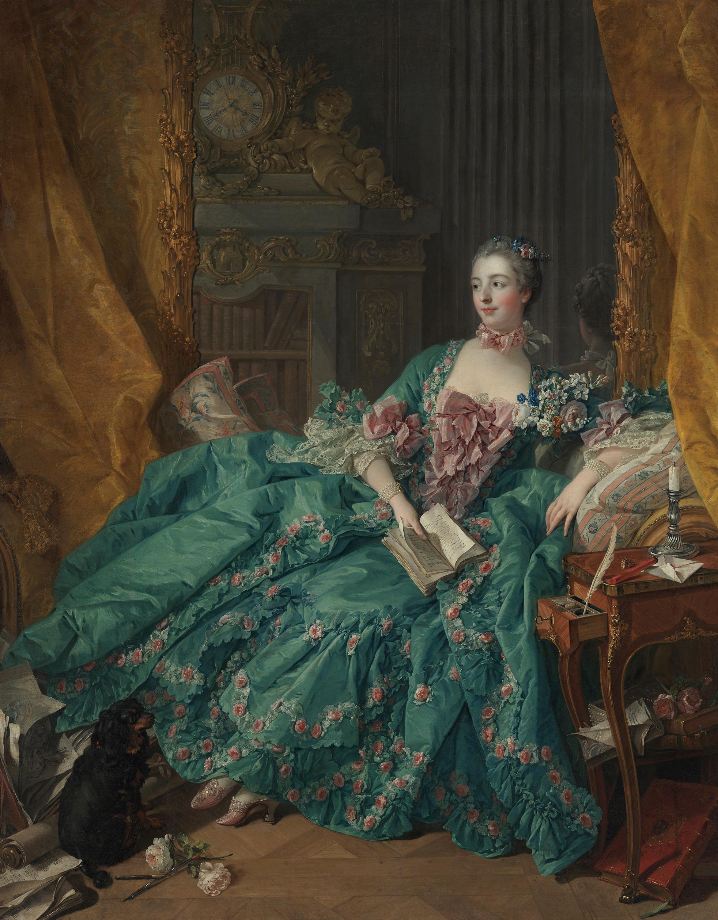 Madame de Pompadour by Francois Boucher - 1756 - 201 x 157 cm Alte Pinakothek