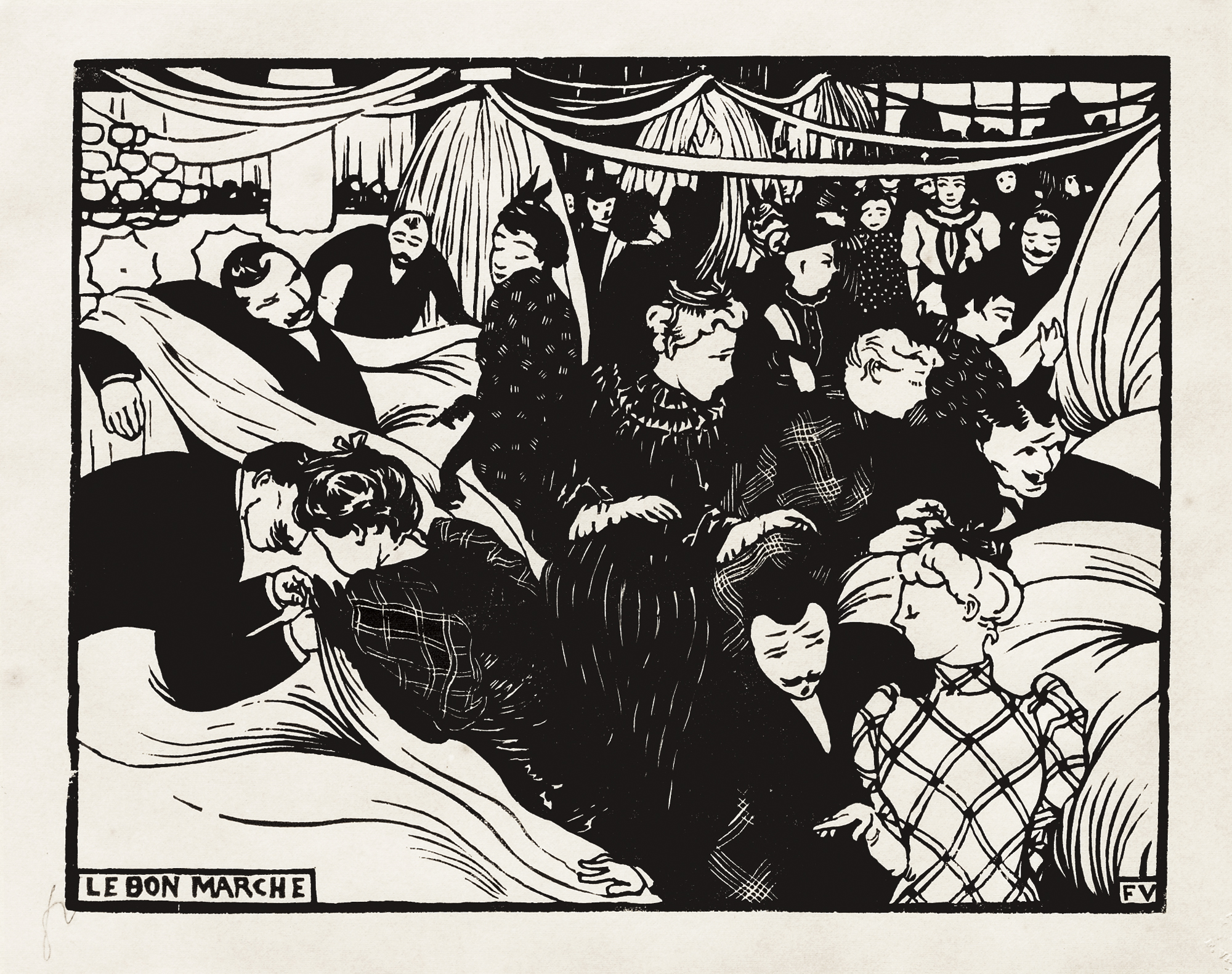 لو بون مارشيه by Félix Vallotton - 1893 - الأبعاد: 20.2 × 26.1 سم 
