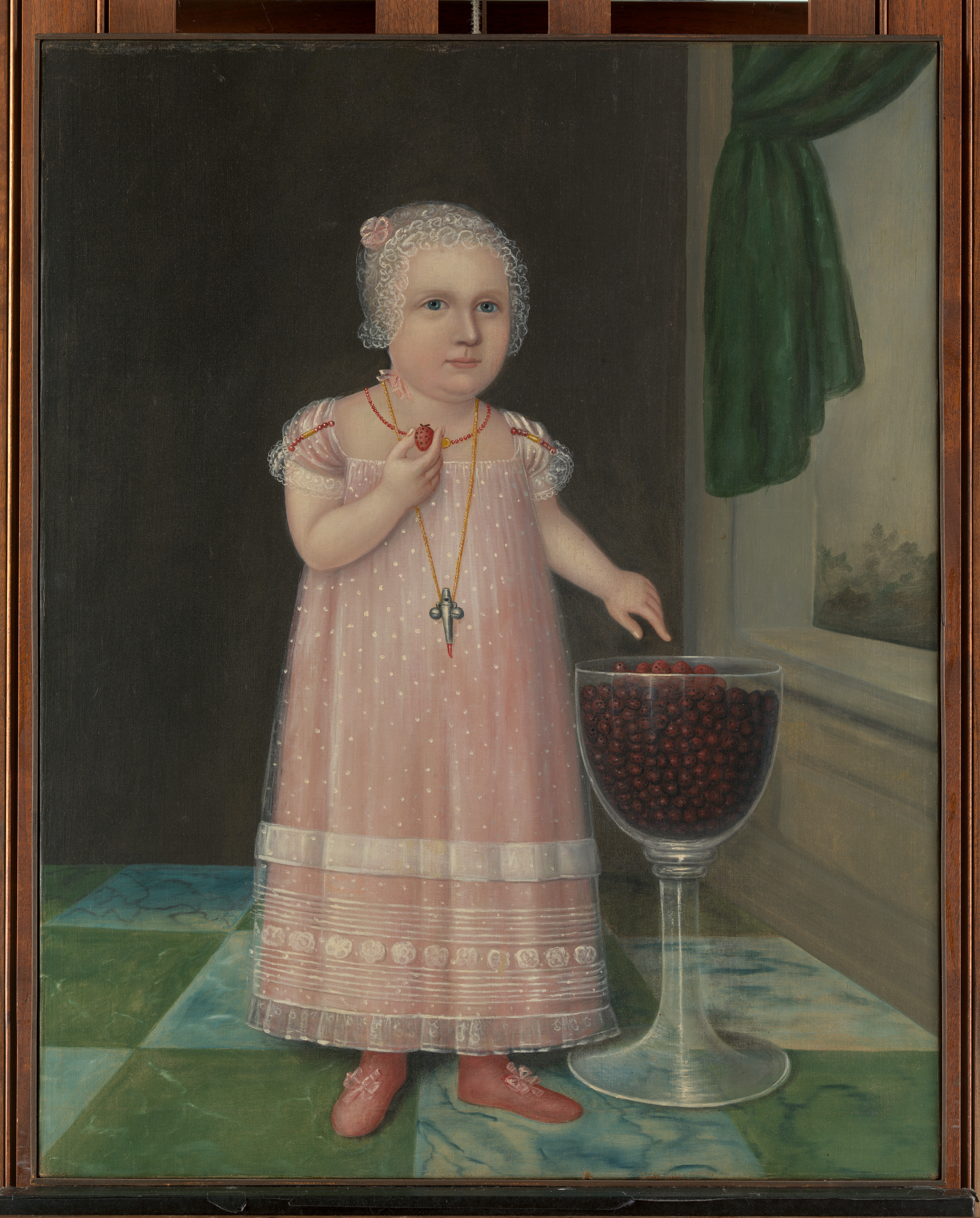 Emma Van Name by Joshua Johnson - ca. 1805 - 73.7 × 58.4 cm Metropolitan Museum of Art