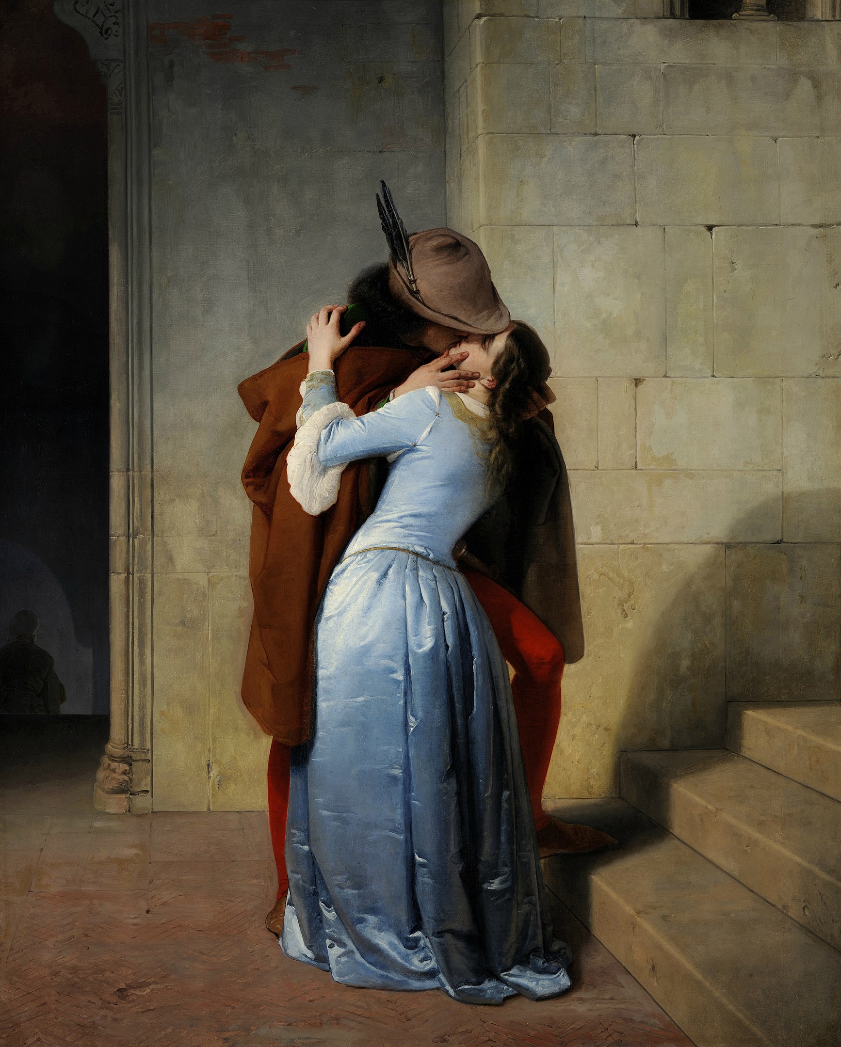 De kus by Francesco Hayez - 1859 - 110 cm × 88 cm 