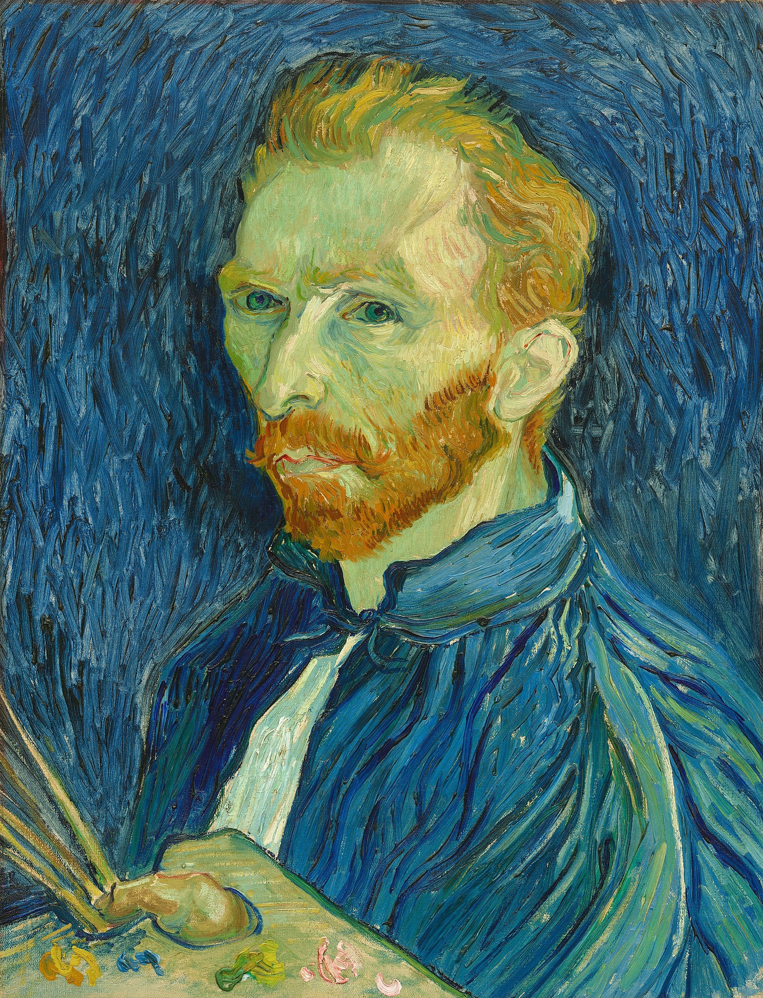 Otoportre (orig. "Self-Portrait") by Vincent van Gogh - 1889 - 43.8 x 57.1 cm 