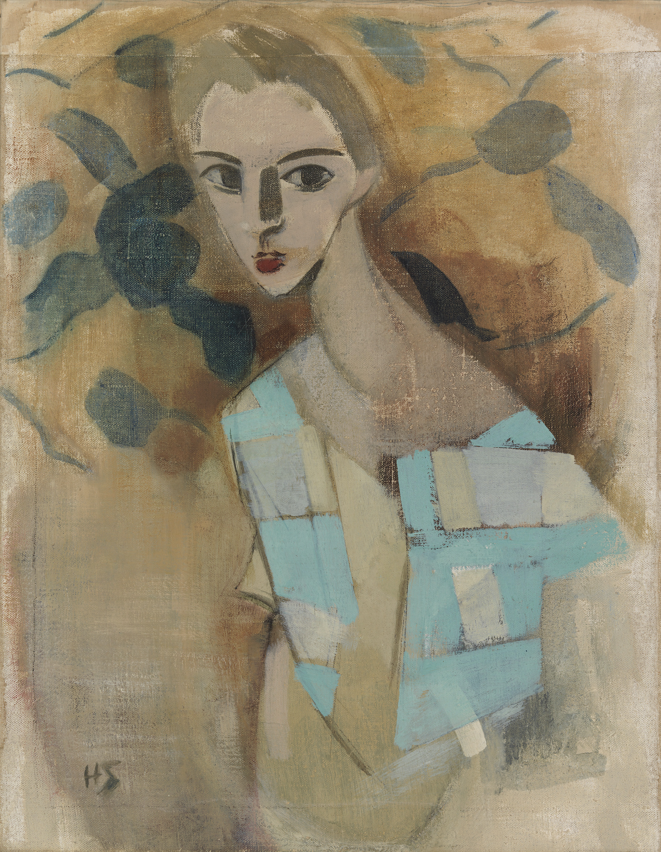 Девушка из Эйдткунена II (Girl from Eydtkuhne II) by Helene Schjerfbeck - 1927 - 70 × 54,5 см 