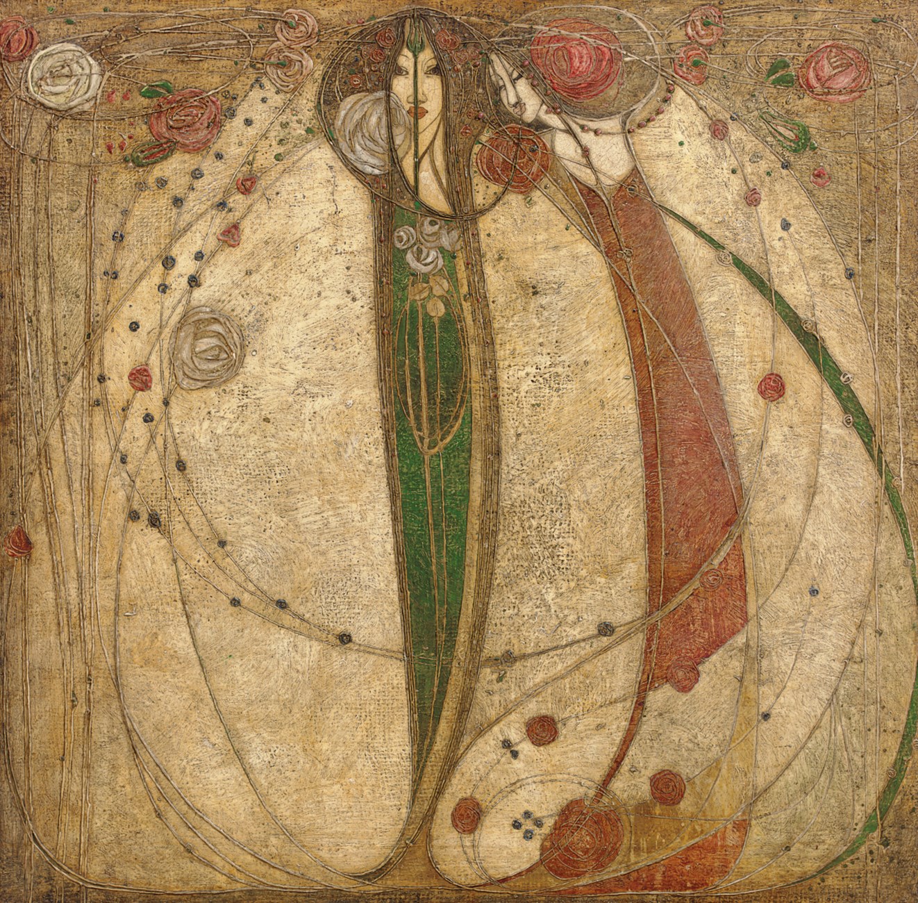 The White Rose and The Red Rose by Margaret Macdonald Mackintosh - 1902 - 97.8 cm. x 100.3 cm private collection