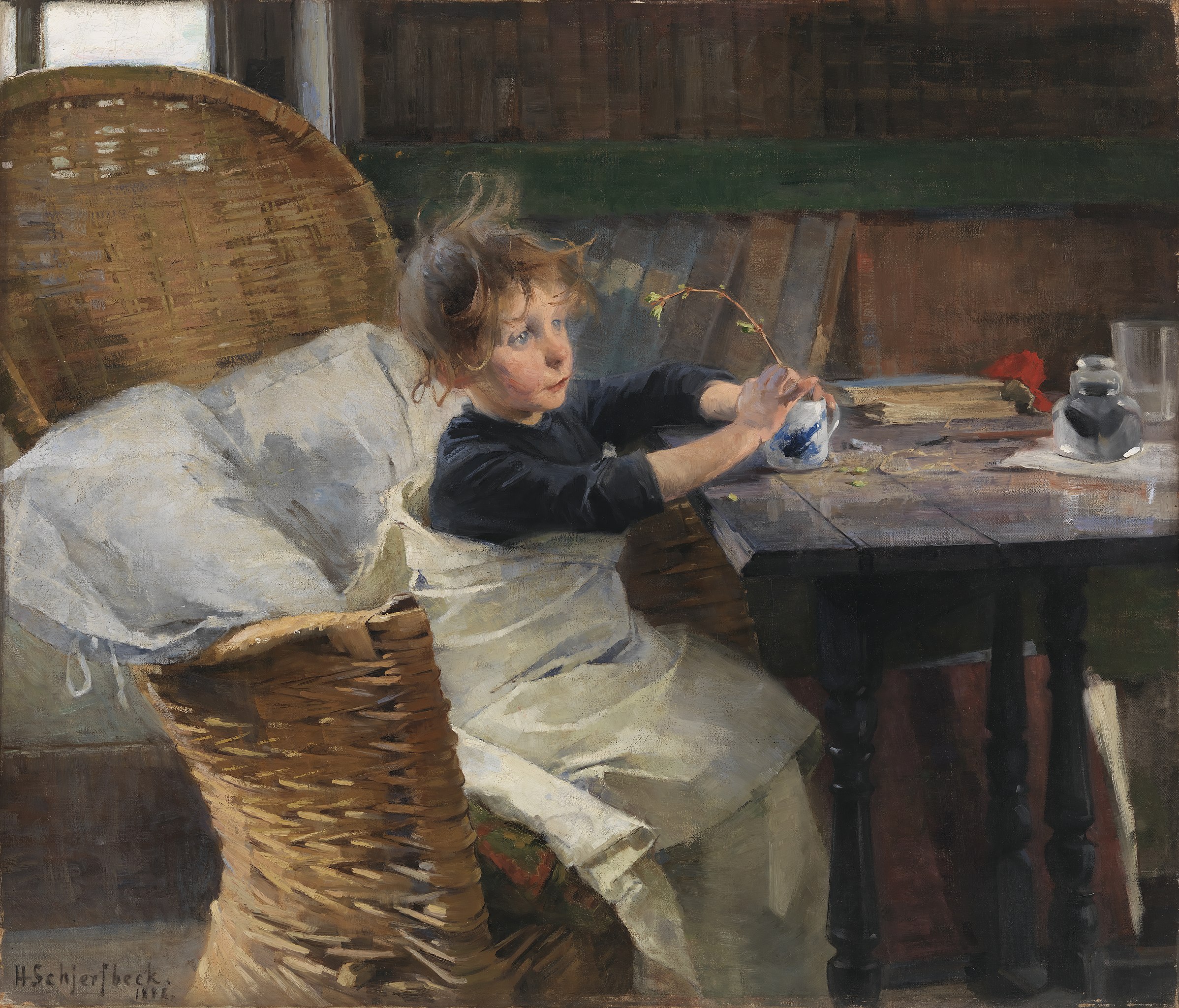 دوران نقاهت by Helene Schjerfbeck - ۱۸۸۸ - ۹۲ × ۱۰۷ سانتی‌متر 