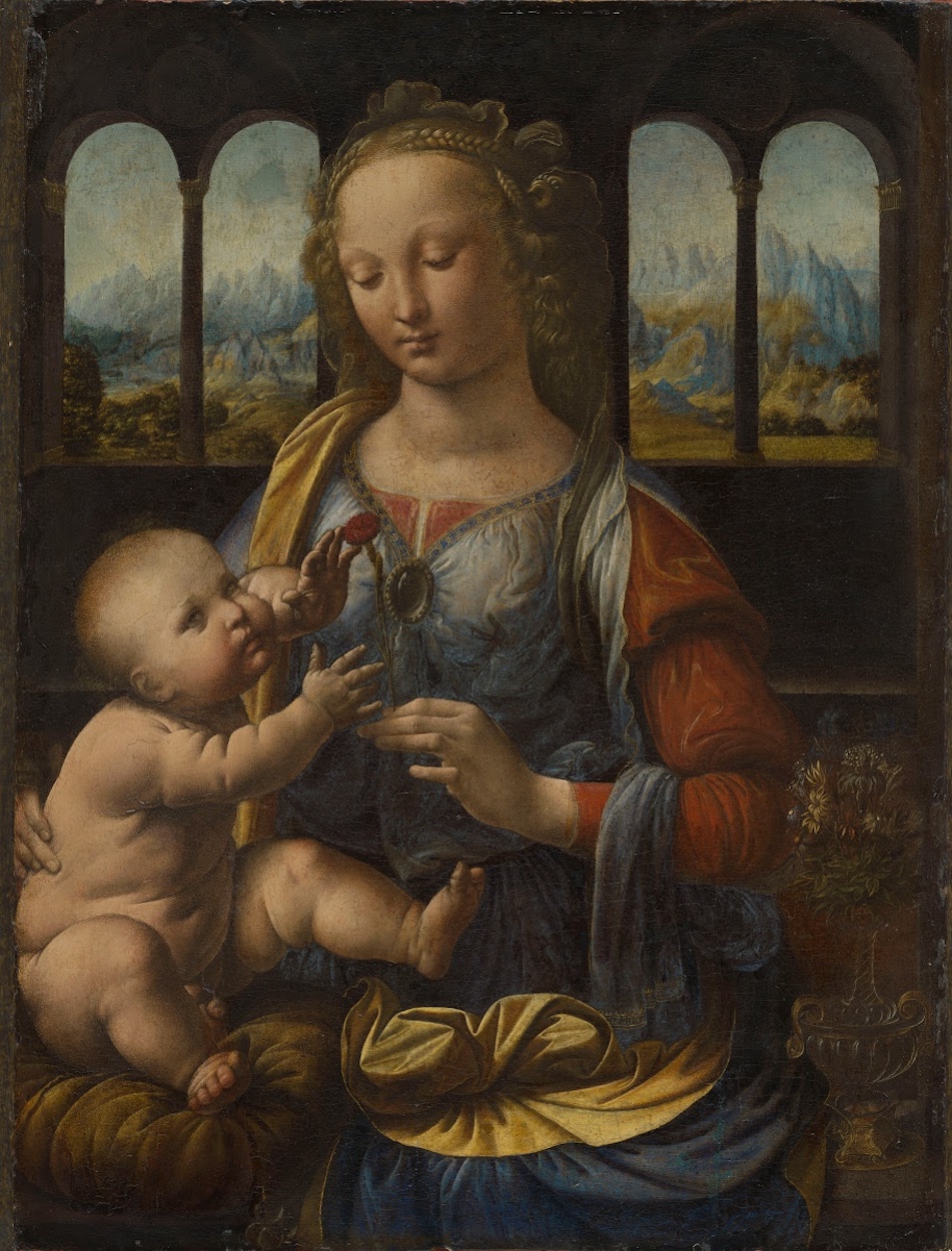 Η Παναγία με το Γαρύφαλλο by Λεονάρντο ντα Βίντσ - c. 1475 - 62 x 48.5 εκ 