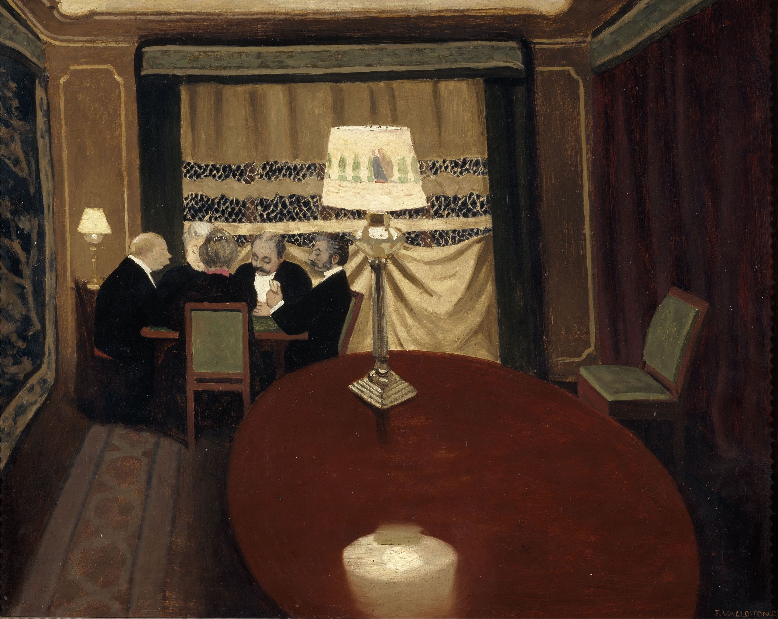 The Poker Game by Félix Vallotton - 1902 - 76.5 x 57.0 cm Musée d'Orsay