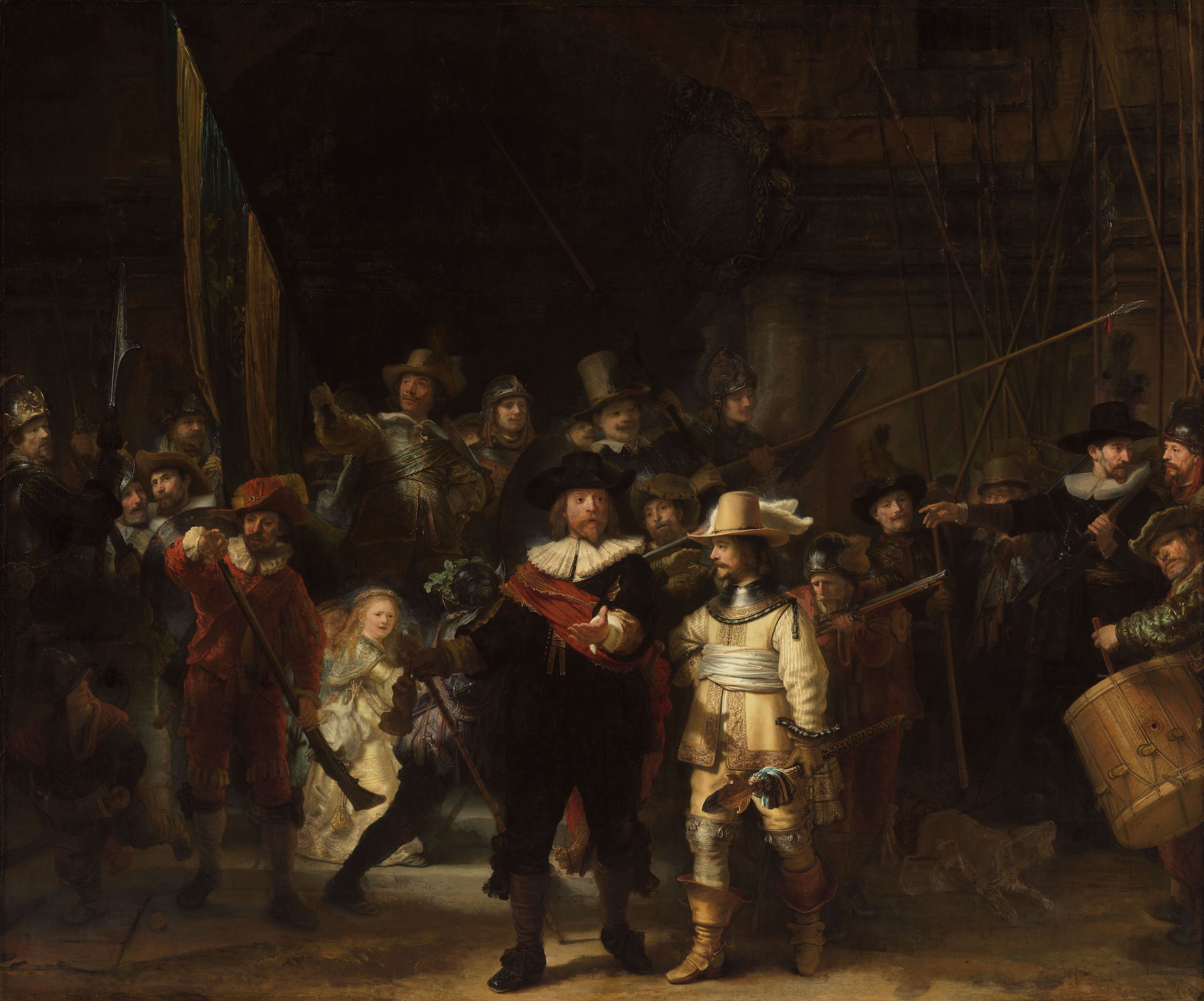 夜巡 by Rembrandt van Rijn - 1642 年 - 379.5 × 453.5 釐米 
