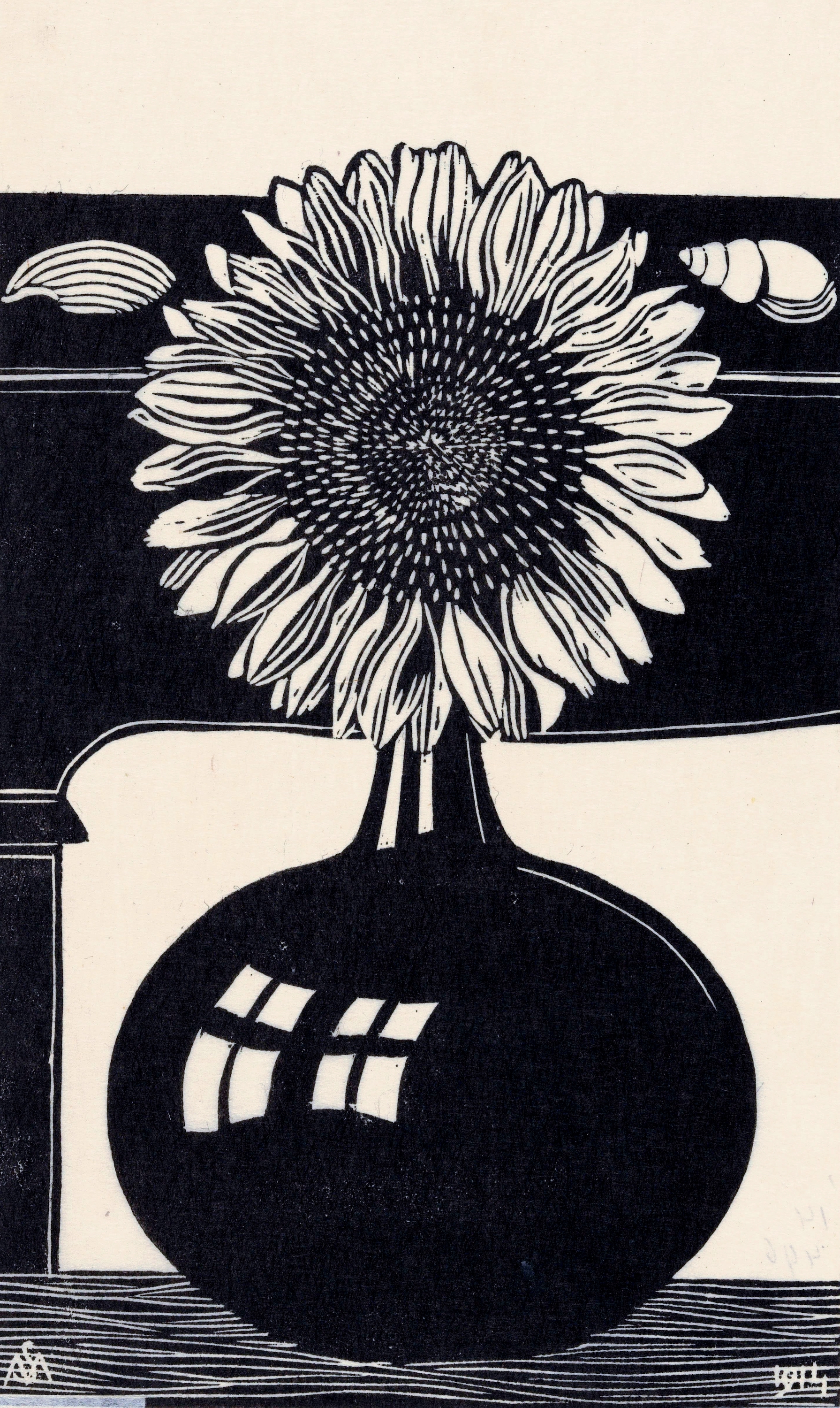 De zonnebloem by Samuel Jessurun de Mesquita - 1914 - 29,9 x 19,5 cm 