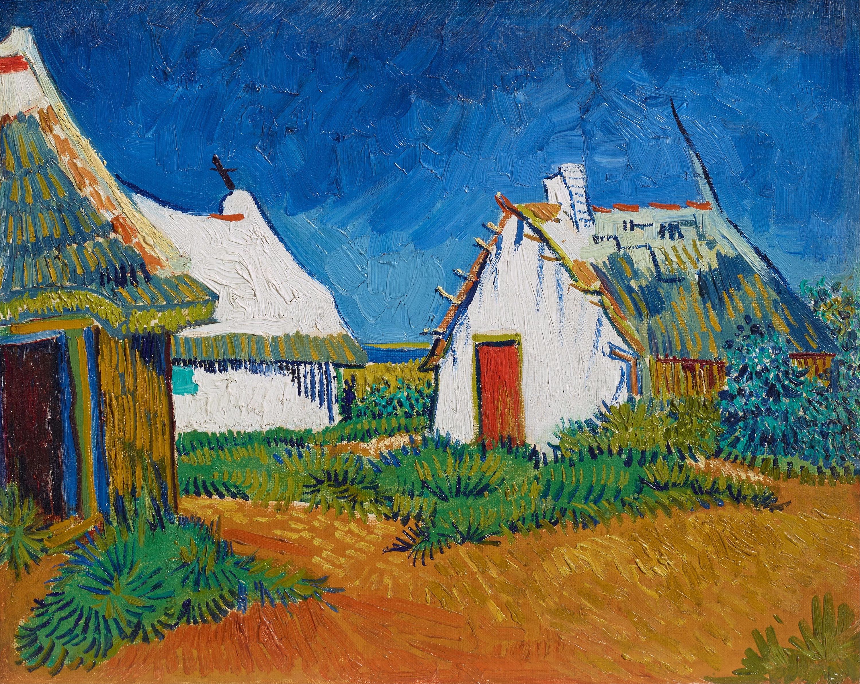 Casas blancas en Saintes-Maries by Vincent van Gogh - 1888 - 41,5 x 33,5 cm Kunsthaus Zürich