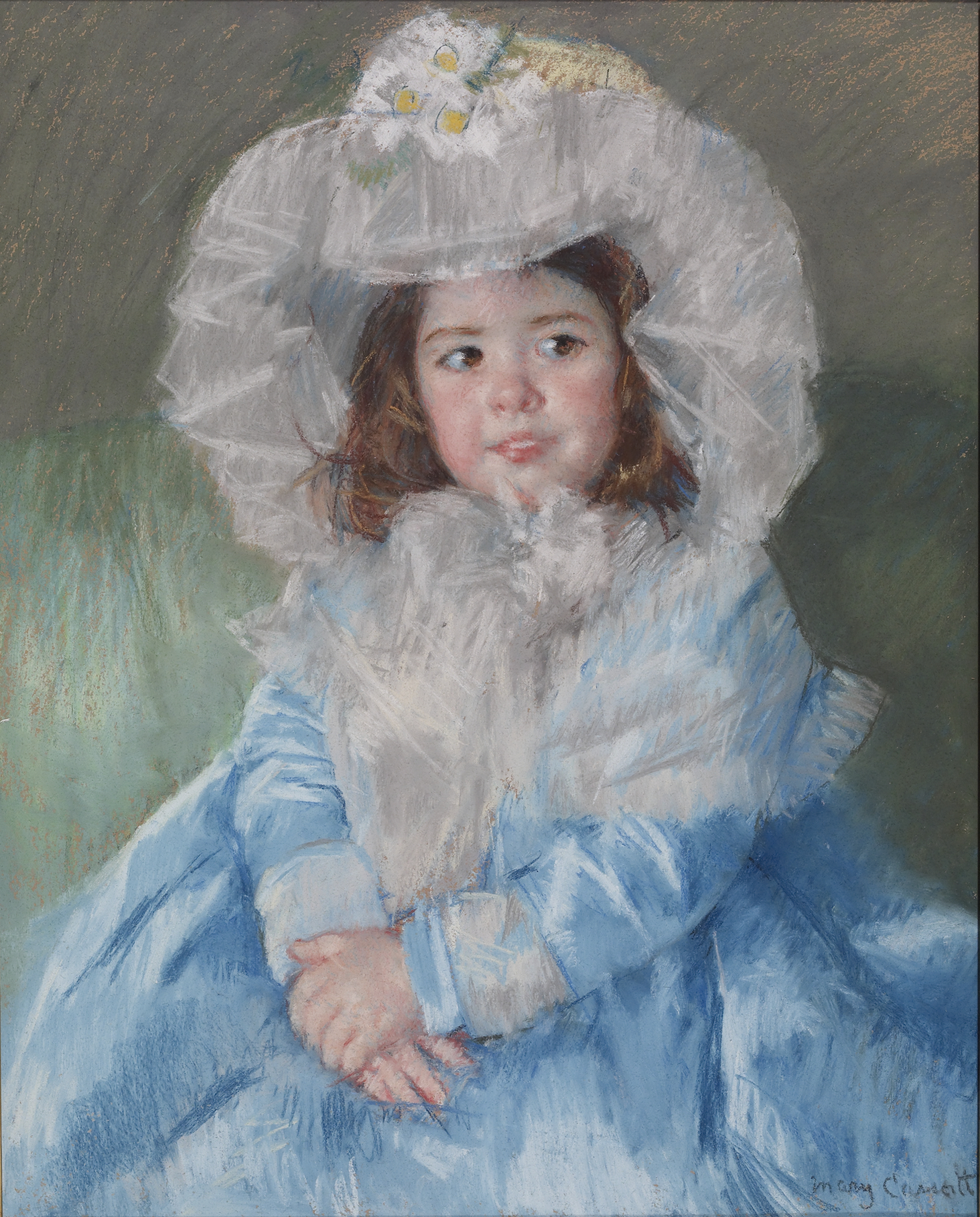 Марґо (Лефевр) в блакитному by Mary Cassatt - 1902 - 61.3 x 50.2 см 