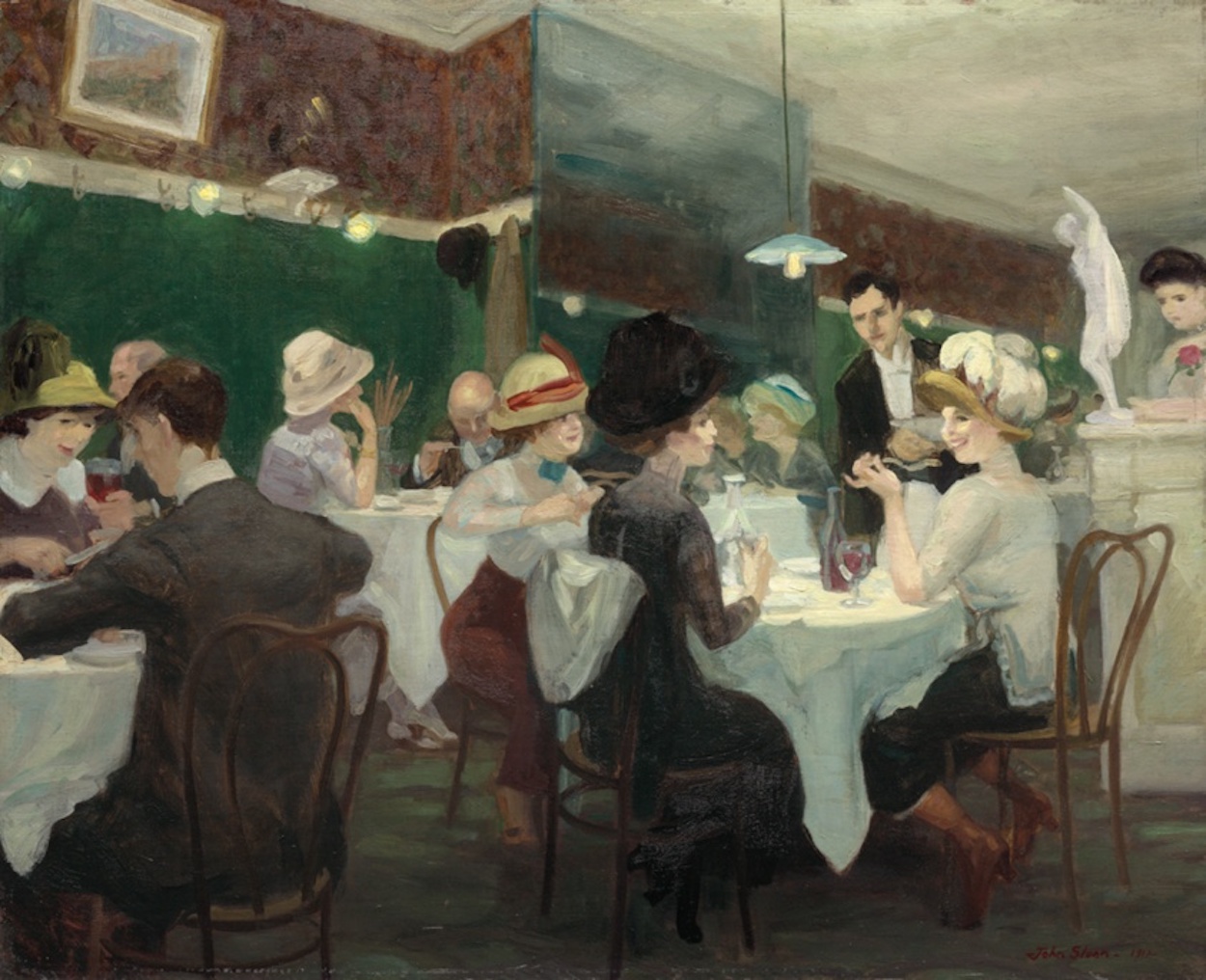 Samedi soir de Renganeschi by John French Sloan - 1912 - 66.7 × 81.3 cm Art Institute of Chicago