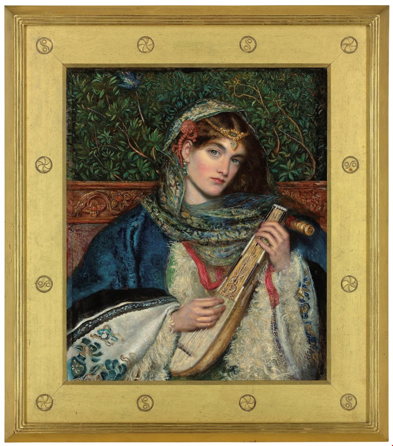 Mandolina by James Smetham - 1866 - 49.5 x 40.7 cm 