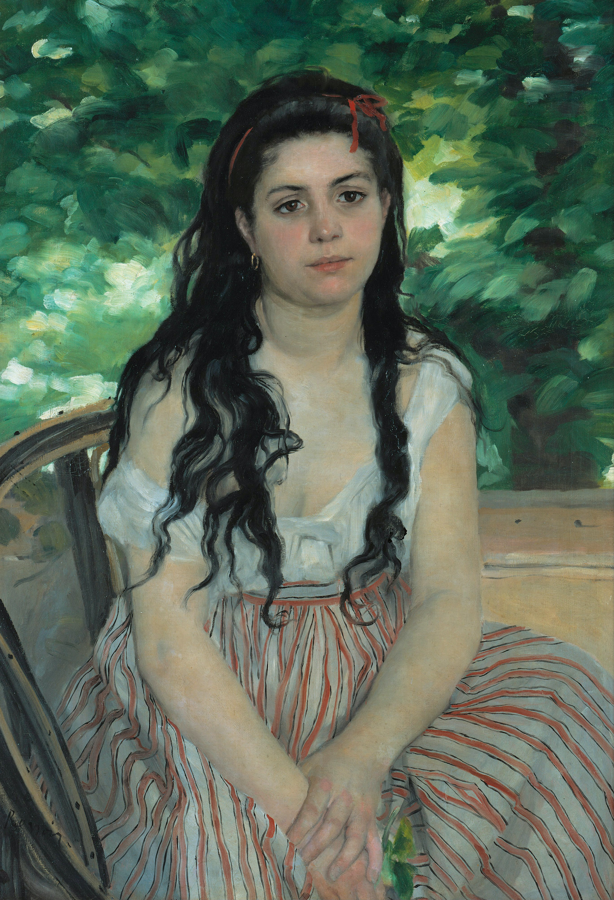 En été, la bohémienne by Pierre-Auguste Renoir - 1868 - 59 x 85 cm Alte Nationalgalerie