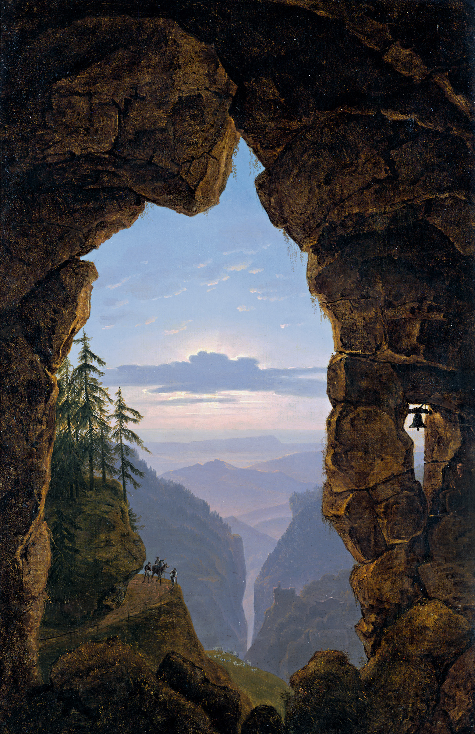 바위에 있는 문 by Karl Friedrich Schinkel - 1818 - 48.0 x 74.0 cm 