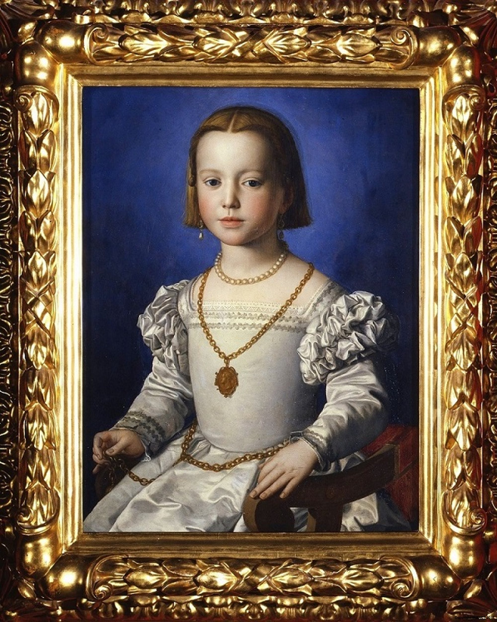 بیانکا دِ مدیچی by Agnolo Bronzino - ۱۵۲۴- ۱۵۴۵ - ۶۳.۳ x ۴۸ سانتی‌متر 