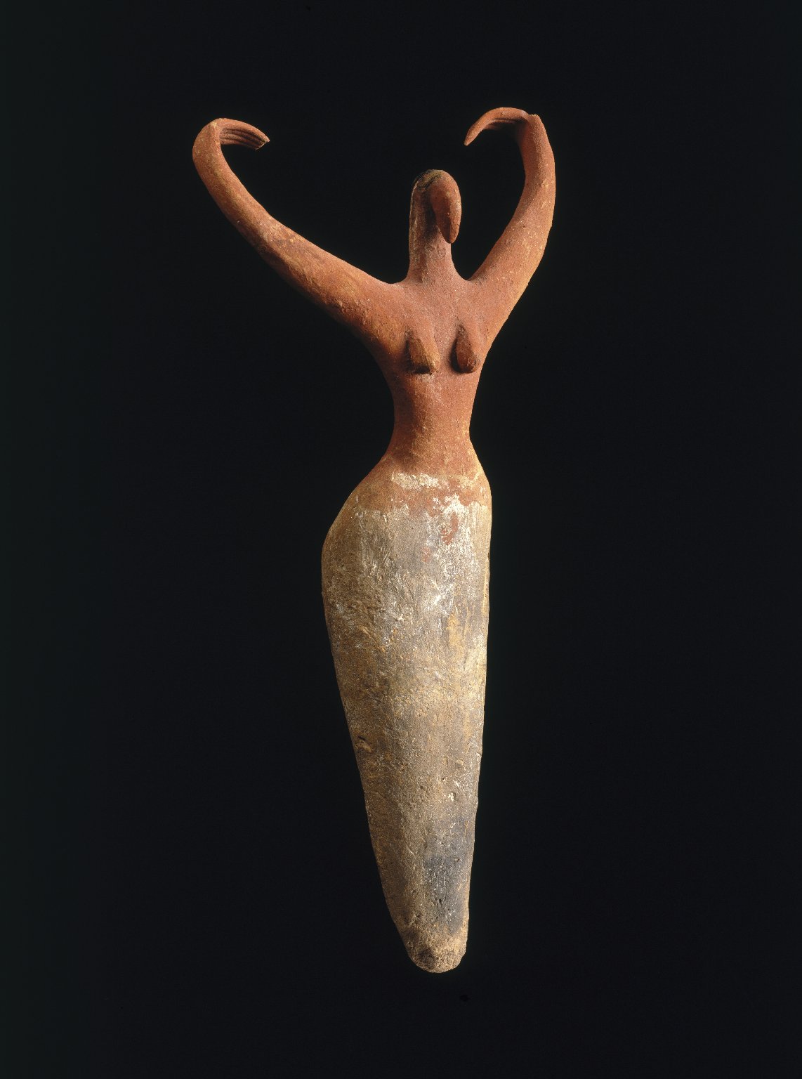 女性塑像 by 未知艺术家  - 约公元前 3500-3400 - 29.2 x 14 x 5.7 cm 布鲁克林博物馆