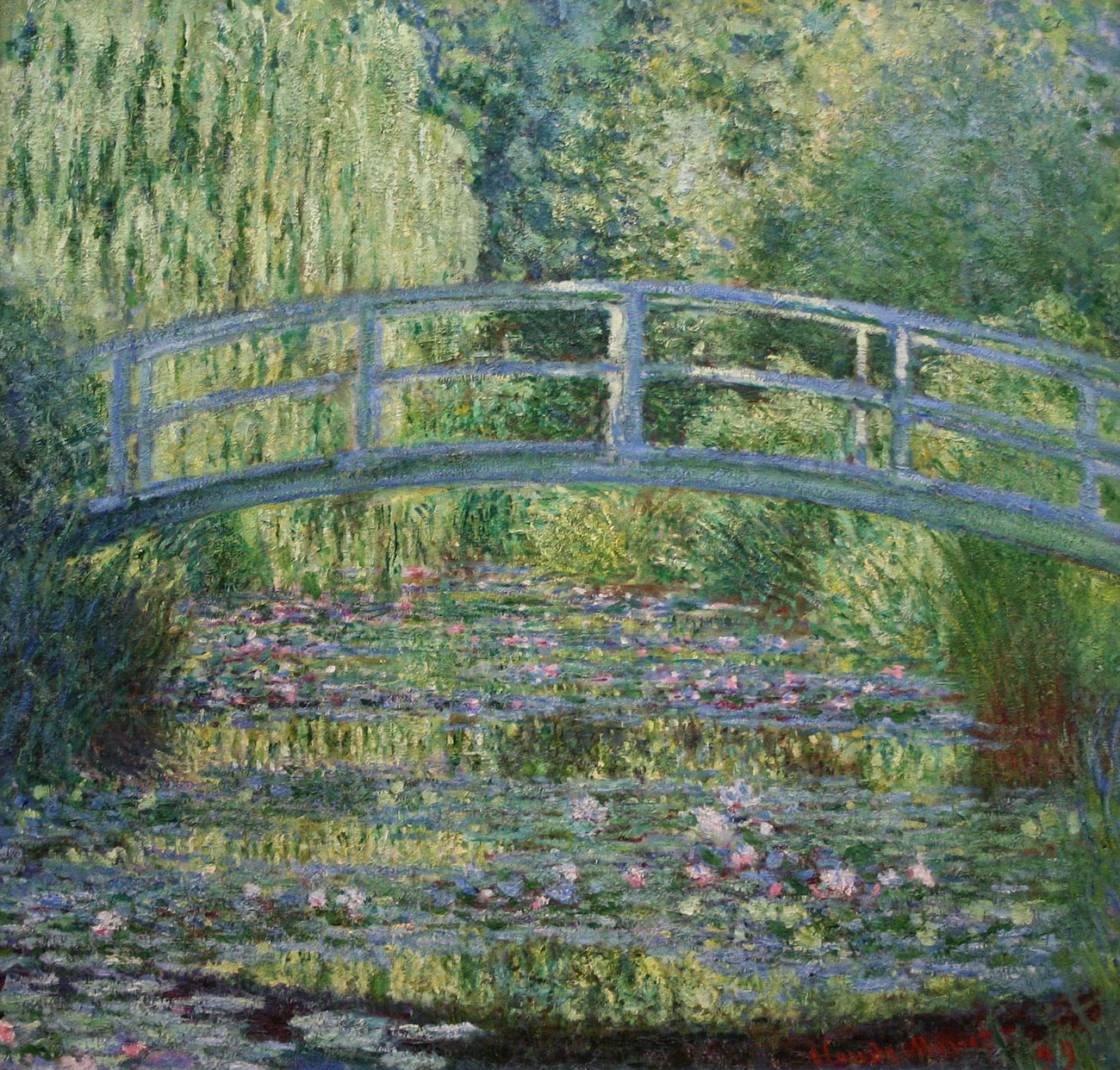 睡莲和日本桥 by 克劳德· 莫奈 - 1899 - 89.5 × 92.5 cm 