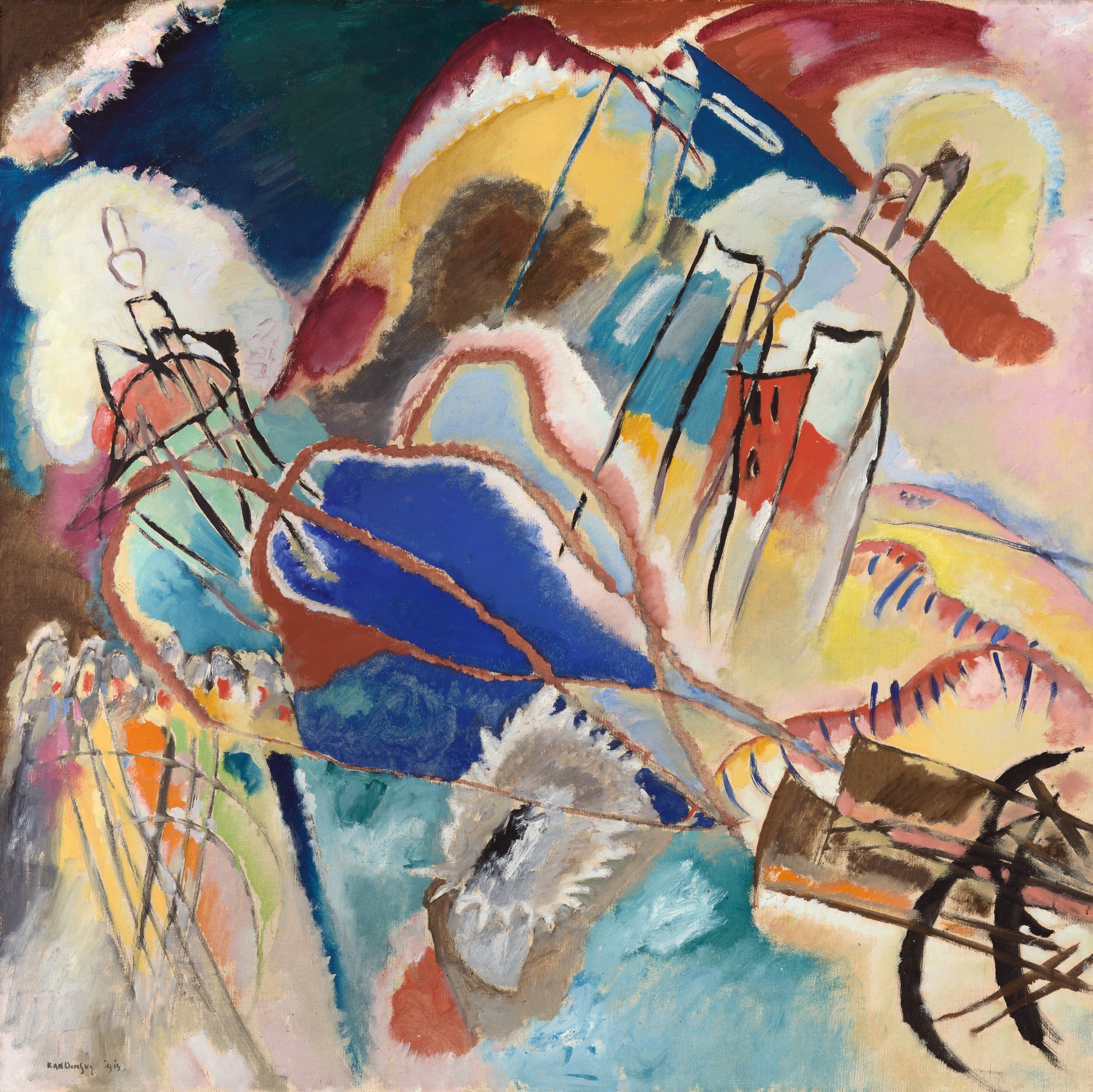 Improvisation No. 30 (Cannons) by Wassily Kandinsky - 1913 - 111 × 111.3 cm Art Institute of Chicago
