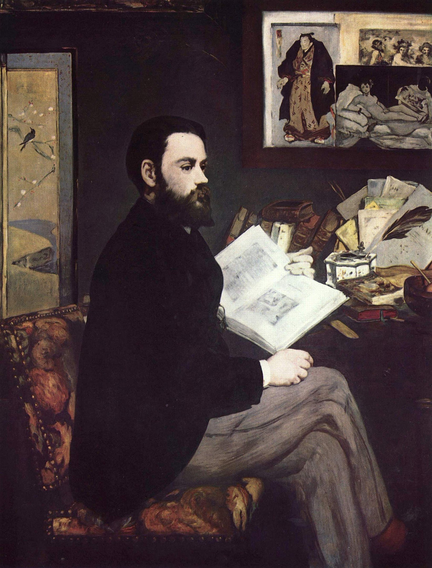 Émile Zola by Édouard Manet - 1868 - 146 x 114 cm Musée d'Orsay
