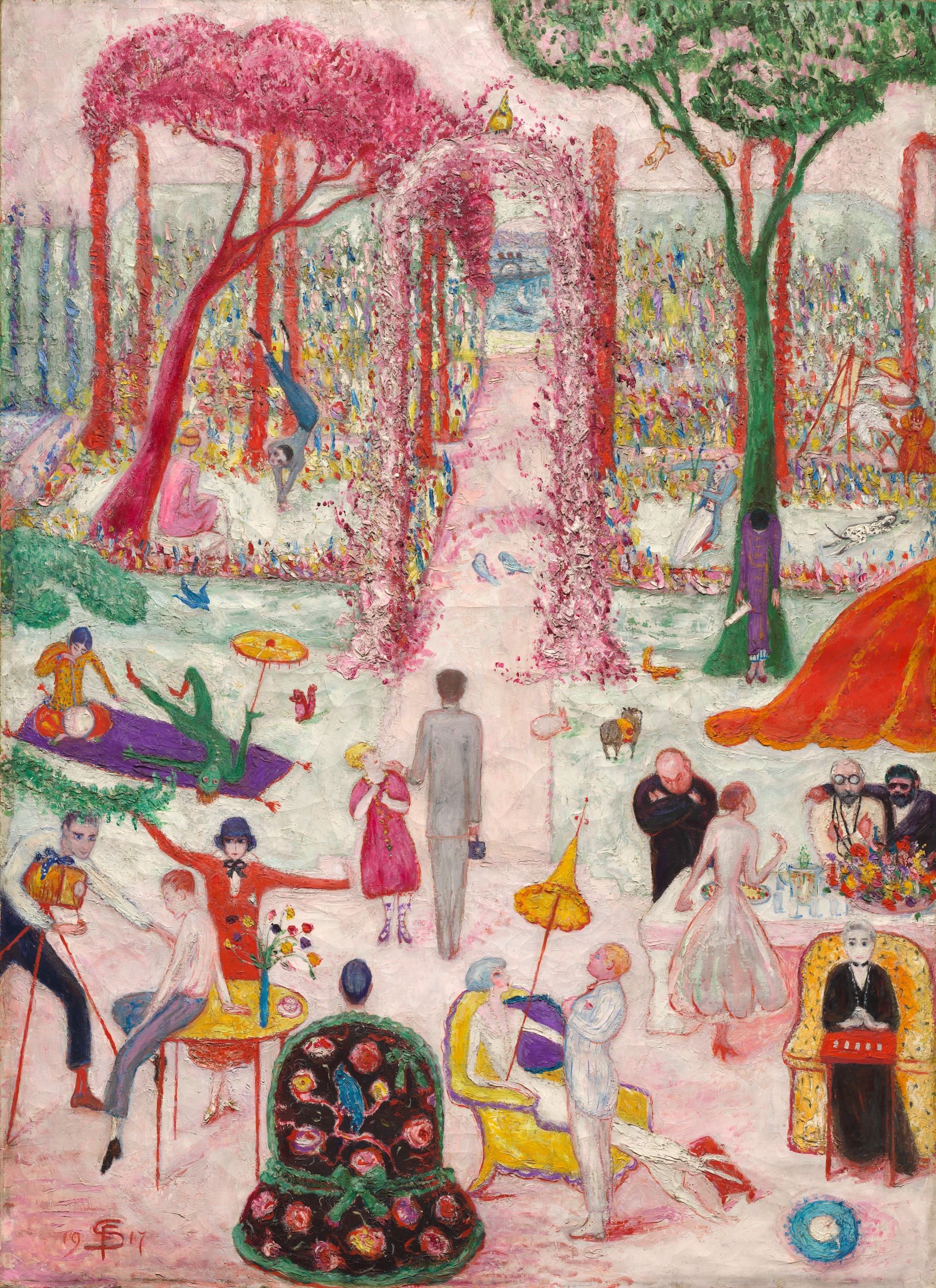 Sunday Afternoon in the Country by Florine Stettheimer - 1917 - 128 x 92.5 cm Cleveland Museum of Art