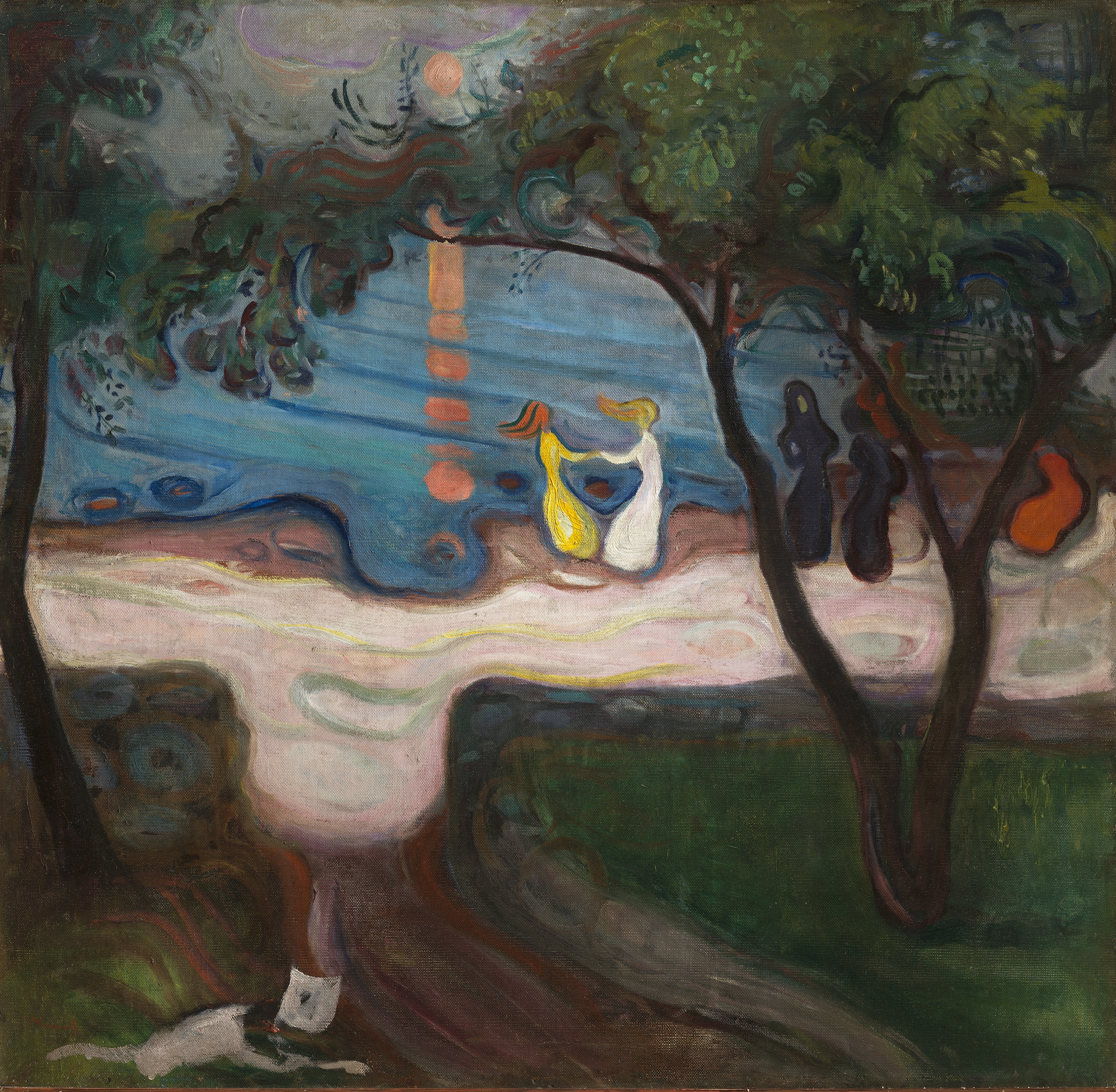 رقص در ساحل by Edvard Munch - ۱۹۰۰ - ۹۵.۵ x ۹۸.۵ سانتی‌متر 
