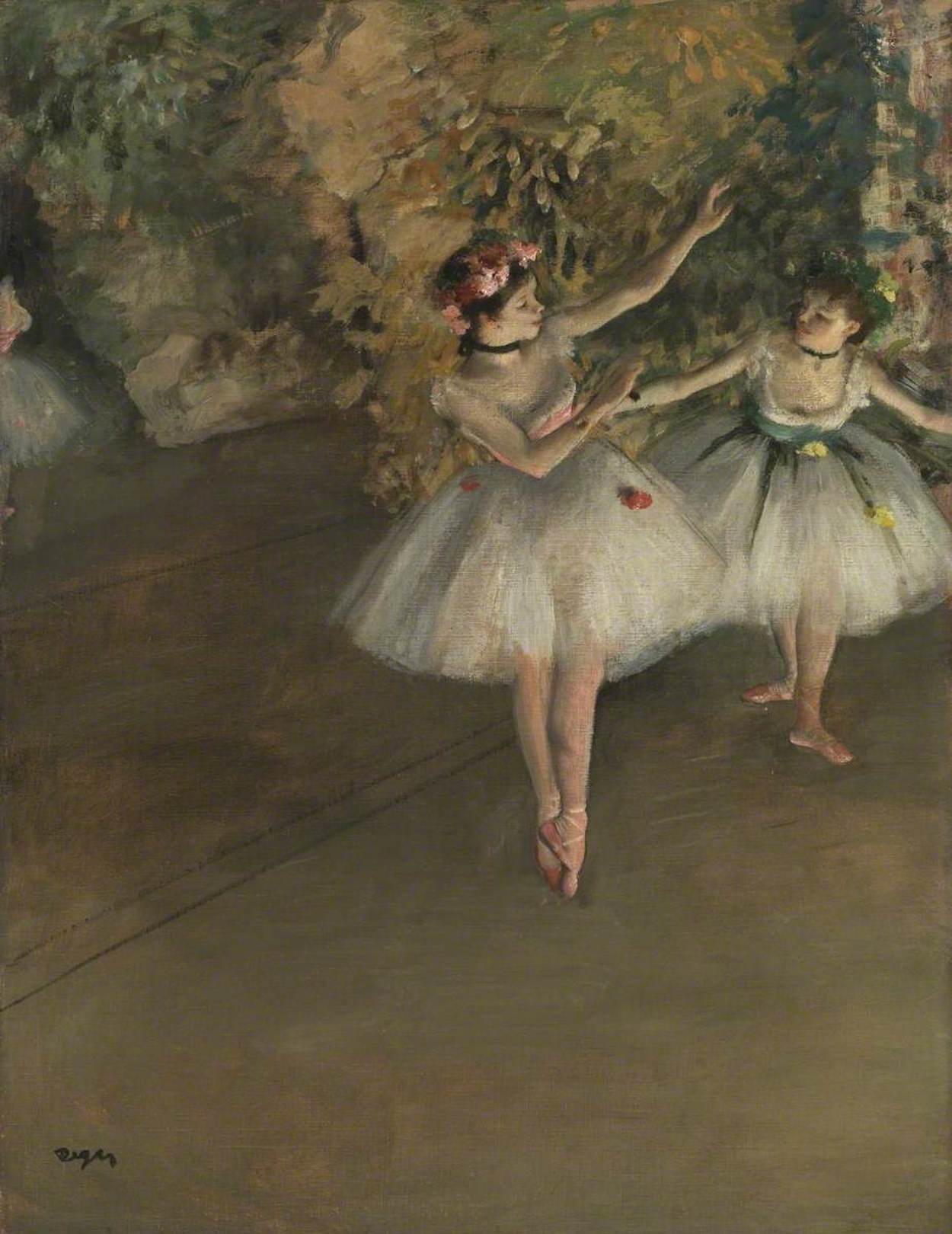 Două dansatoare pe o scenă by Edgar Degas - 1874 - 61.5 × 46 cm 