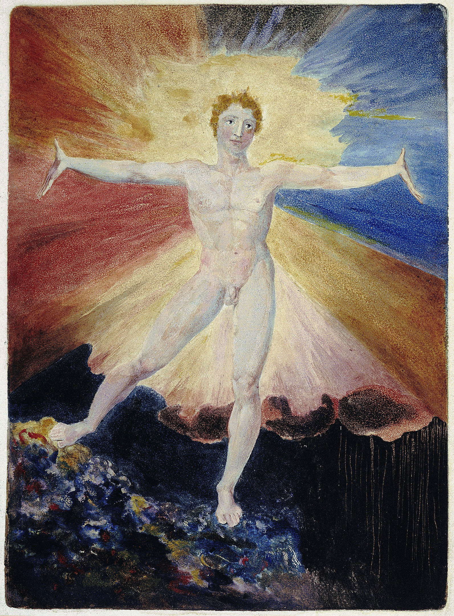صعود ألبيون by William Blake - 1794-1796 - الأبعاد: 27,2 × 20 سم 