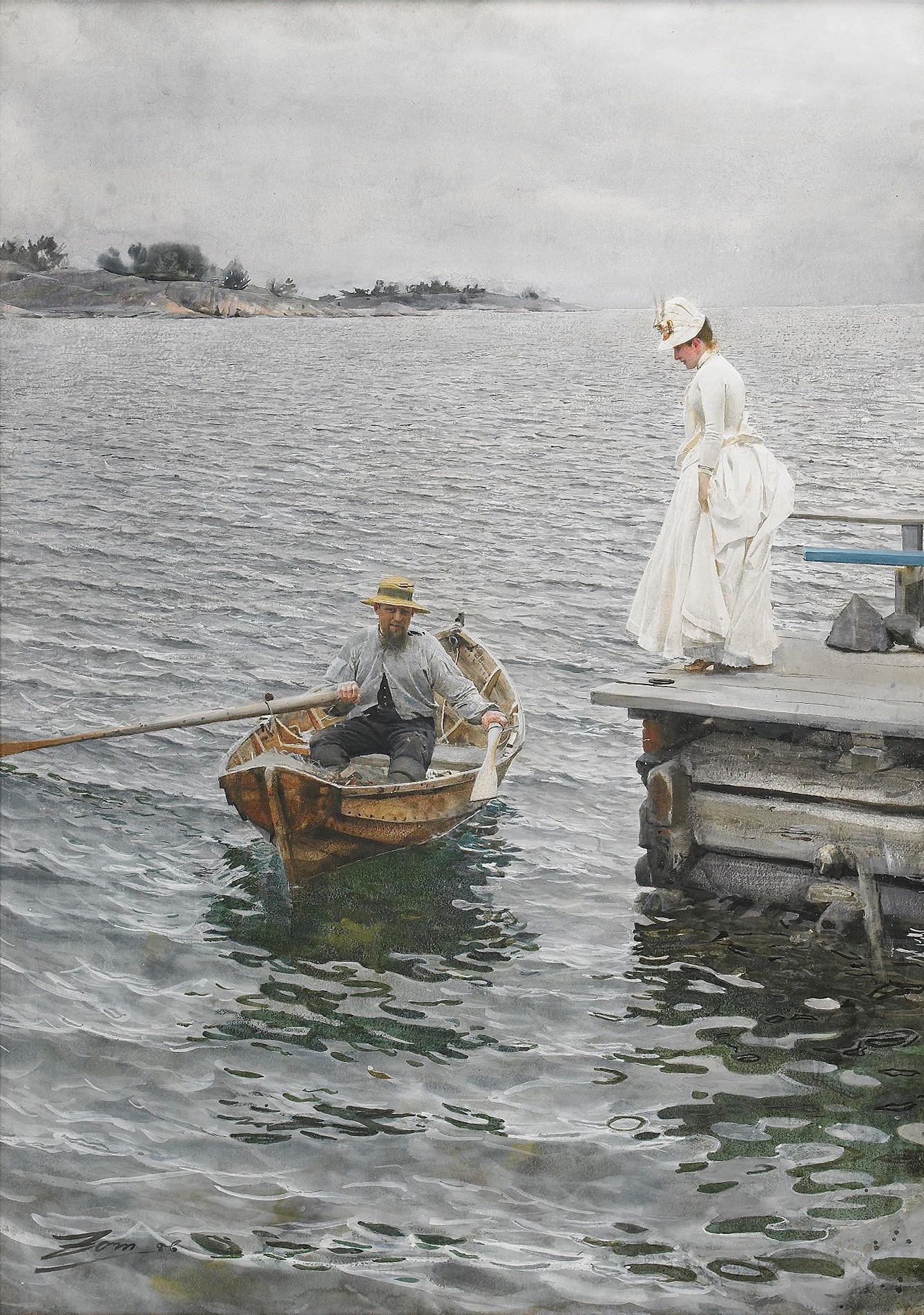 Summer Delight by Anders Zorn - 1886 - 76 x 54 cm private collection