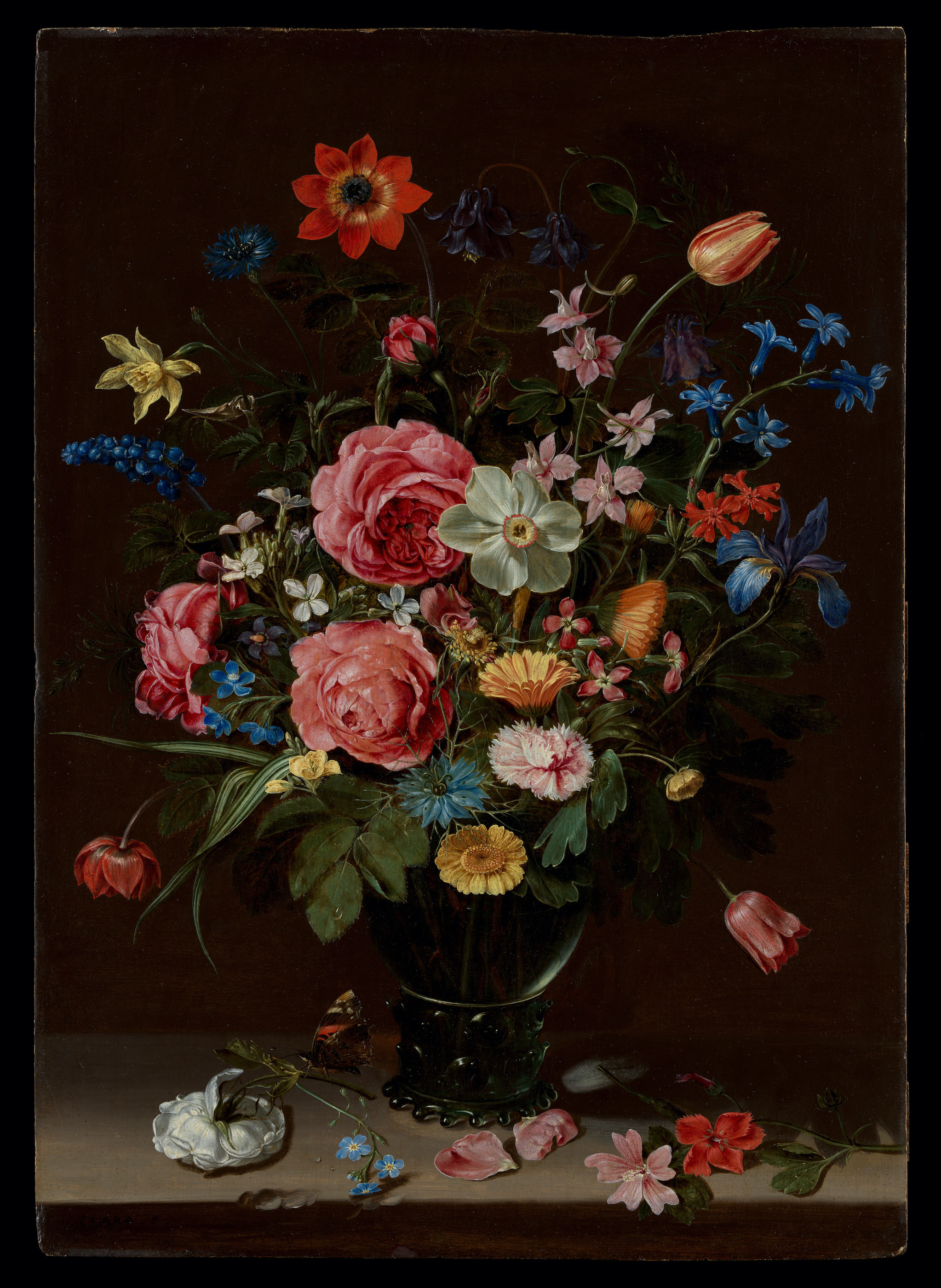 Ένα μπουκέτο με λουλούδια by Κλάρα Πέτερς - περί το 1612 - 46 × 32 εκ. 