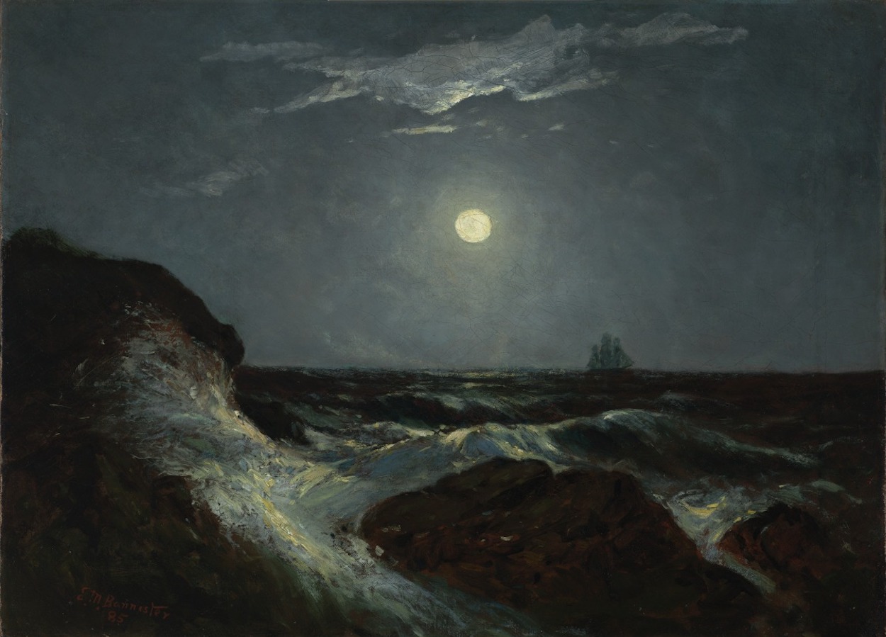 Zeegezicht bij maanlicht by Edward Mitchell Bannister - 1885 - 55,88 x 76,84 cm 