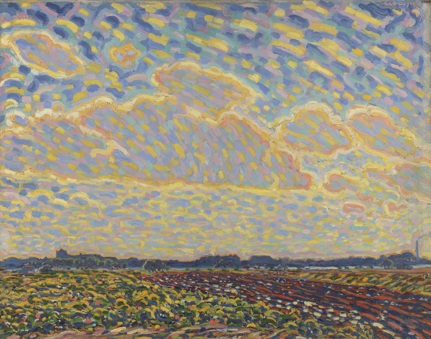 Landscape near Montfoort by Leo Gestel - summer 1909 - 55.5 x 70.5 cm Kröller-Müller Museum