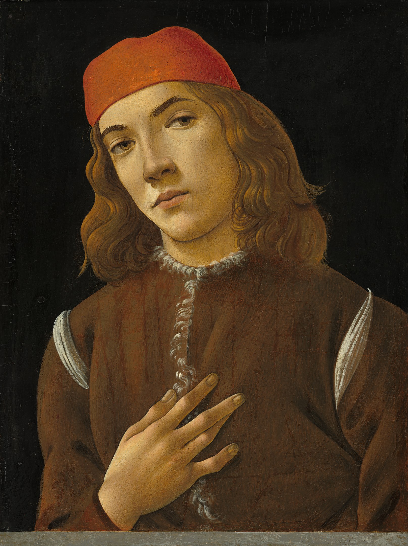 Portrait of a Young Man by Sandro Botticelli - c. 1483 - 43.5 x 46.2 cm National Gallery of Art